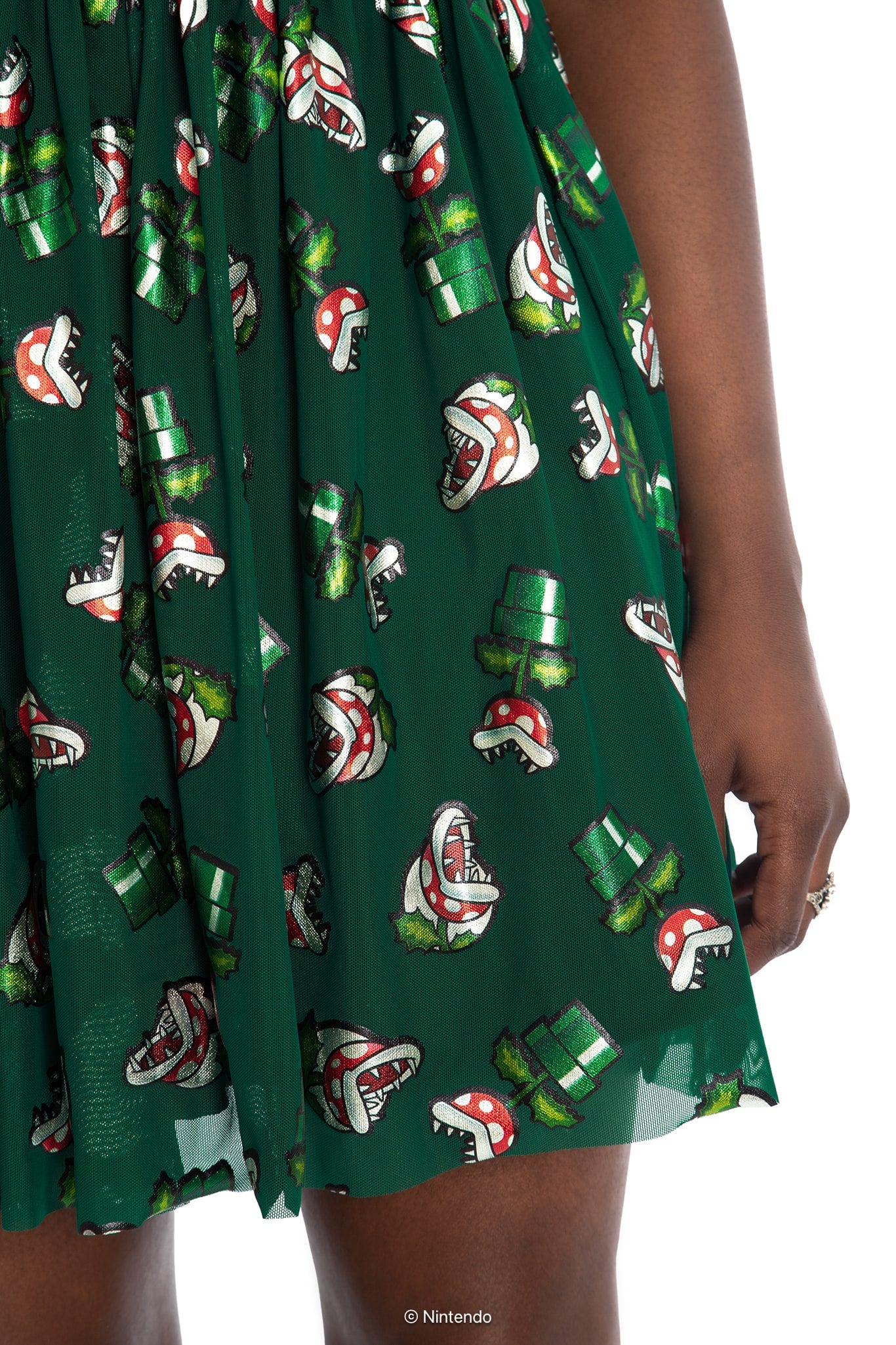 Piranha Plants Sheer Skater Skirt - Image 4