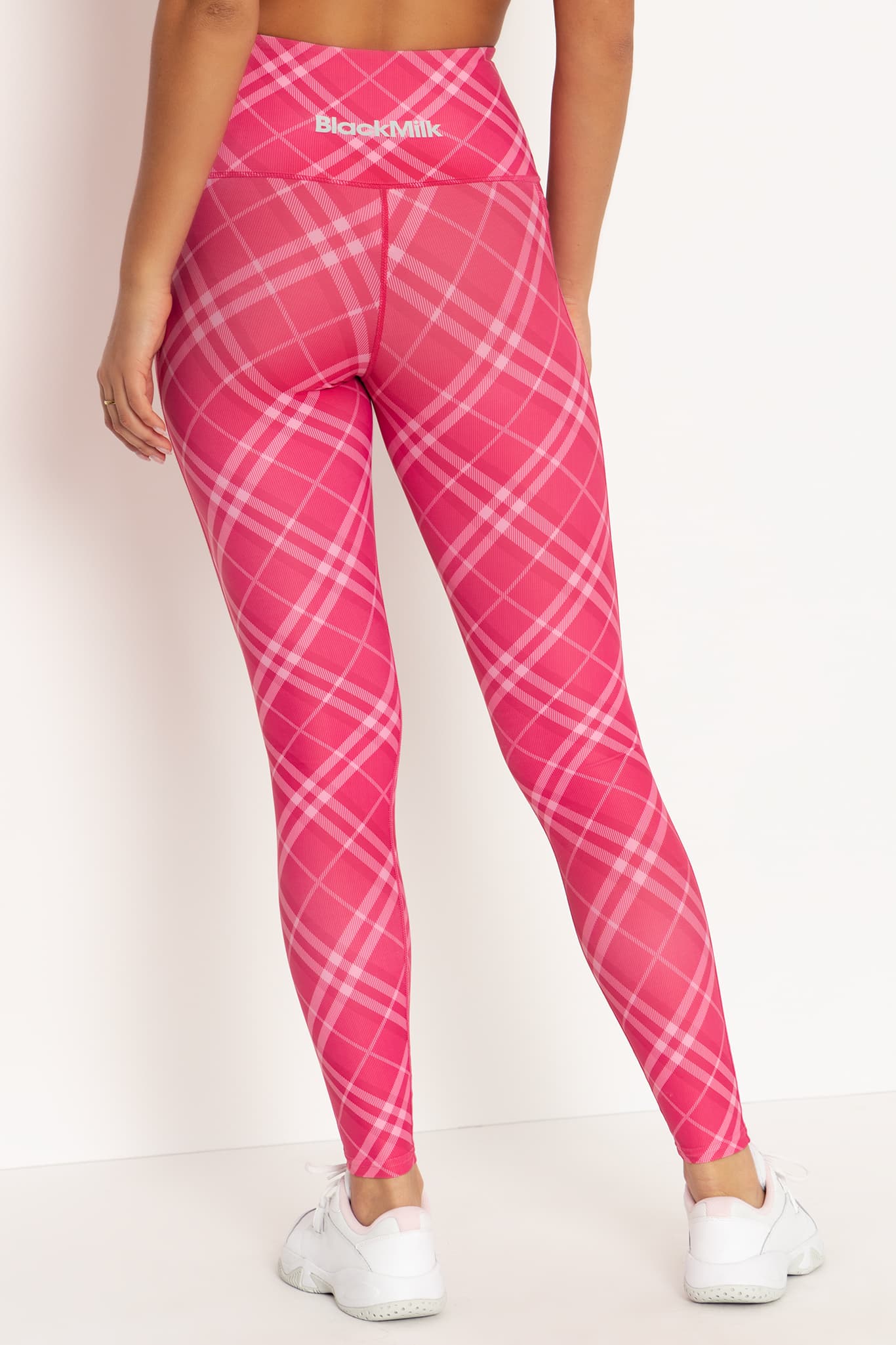 Plaid Pink On Pink High Waisted Ninja Pants - Image 2