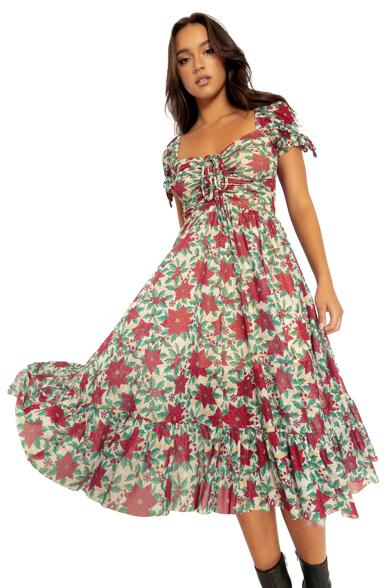 Poinsettia Tea Party Dress - Image 7