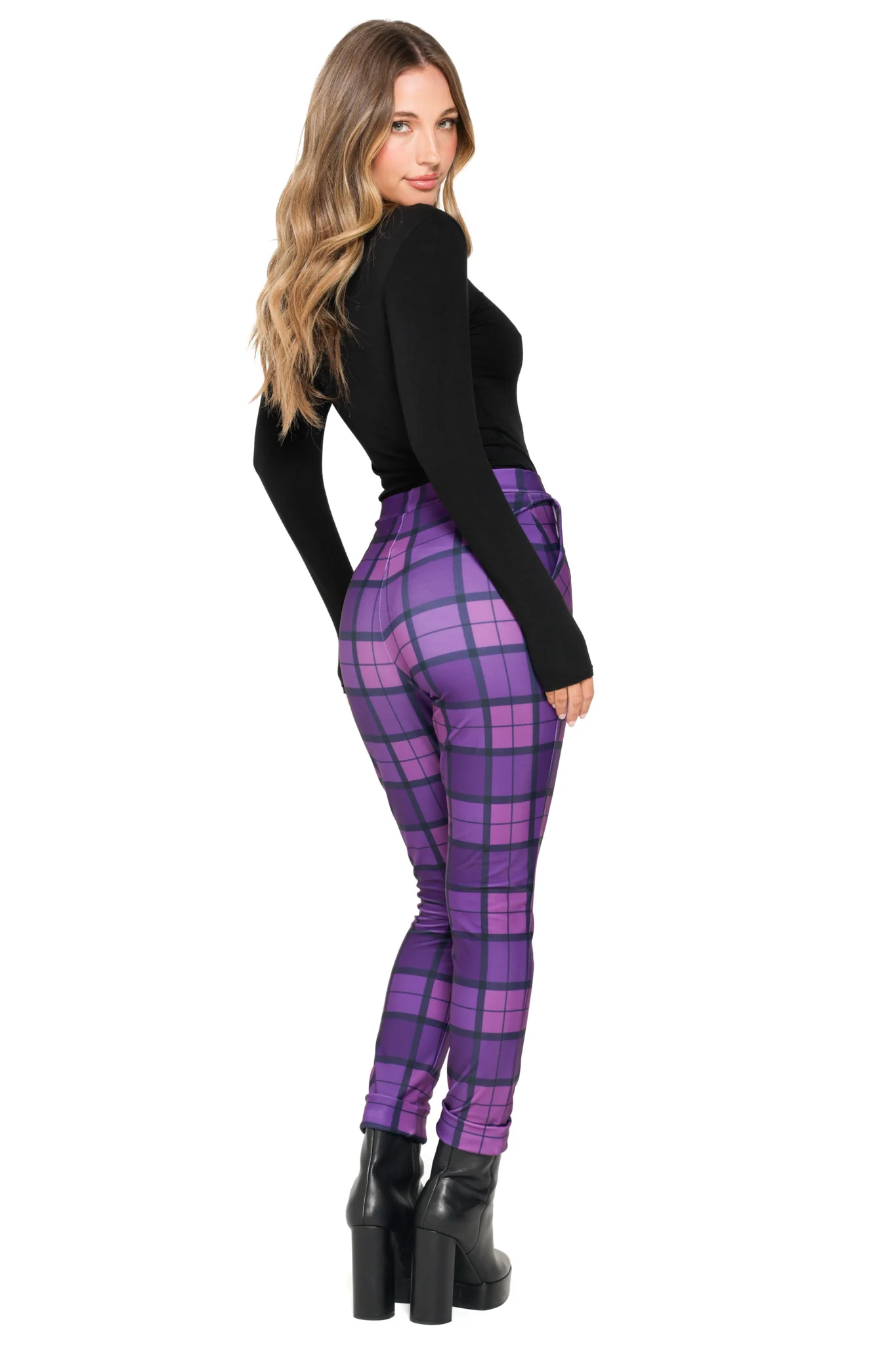 Poisonberry Tartan Cuffed Pants - Image 2