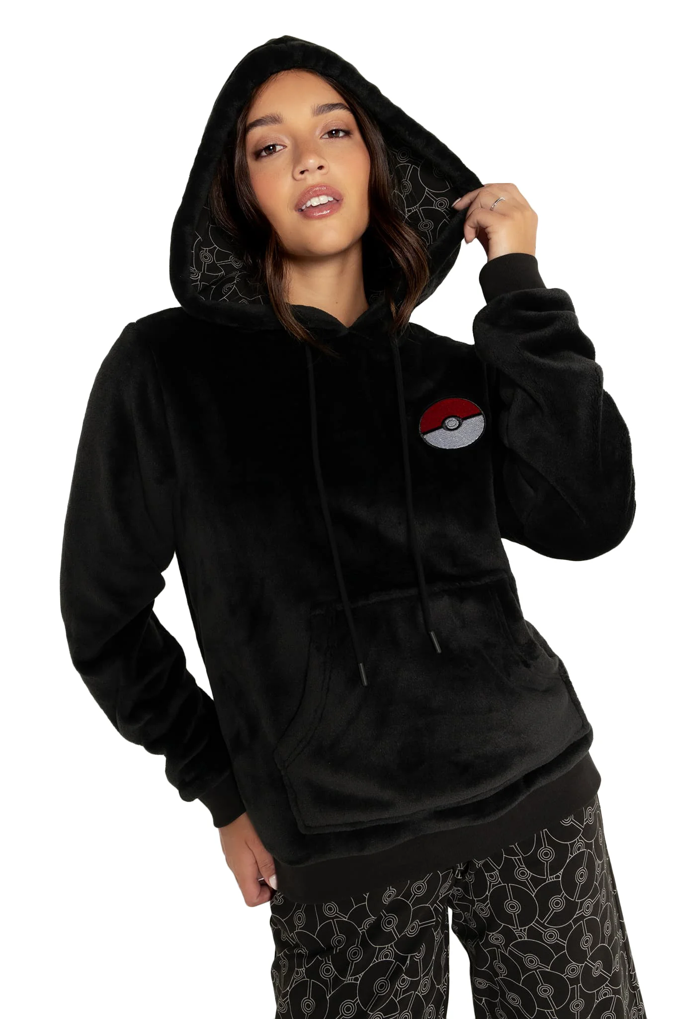 Poké Ball Mono Fluffy Hoodie