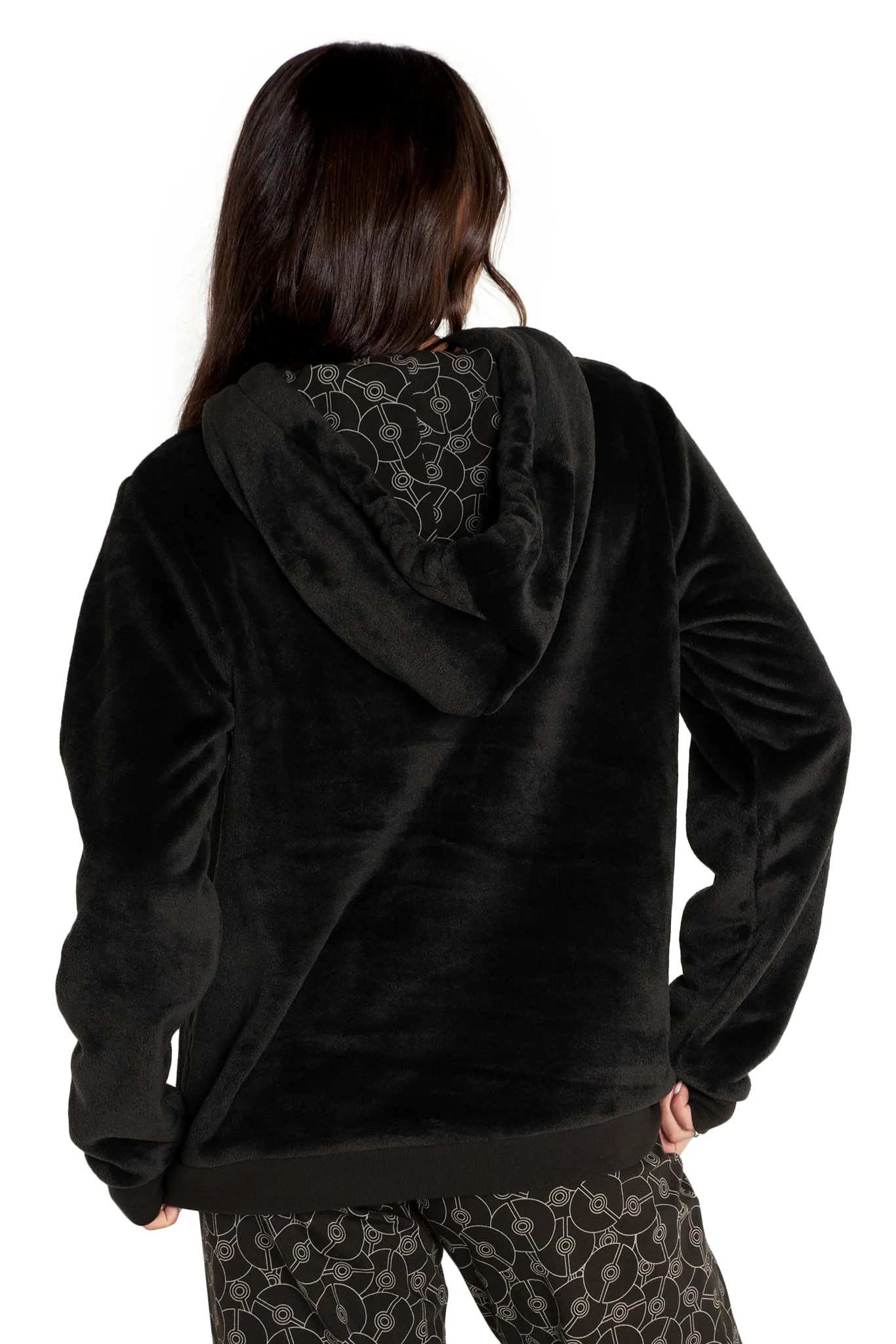 Poké Ball Mono Fluffy Hoodie - Image 2