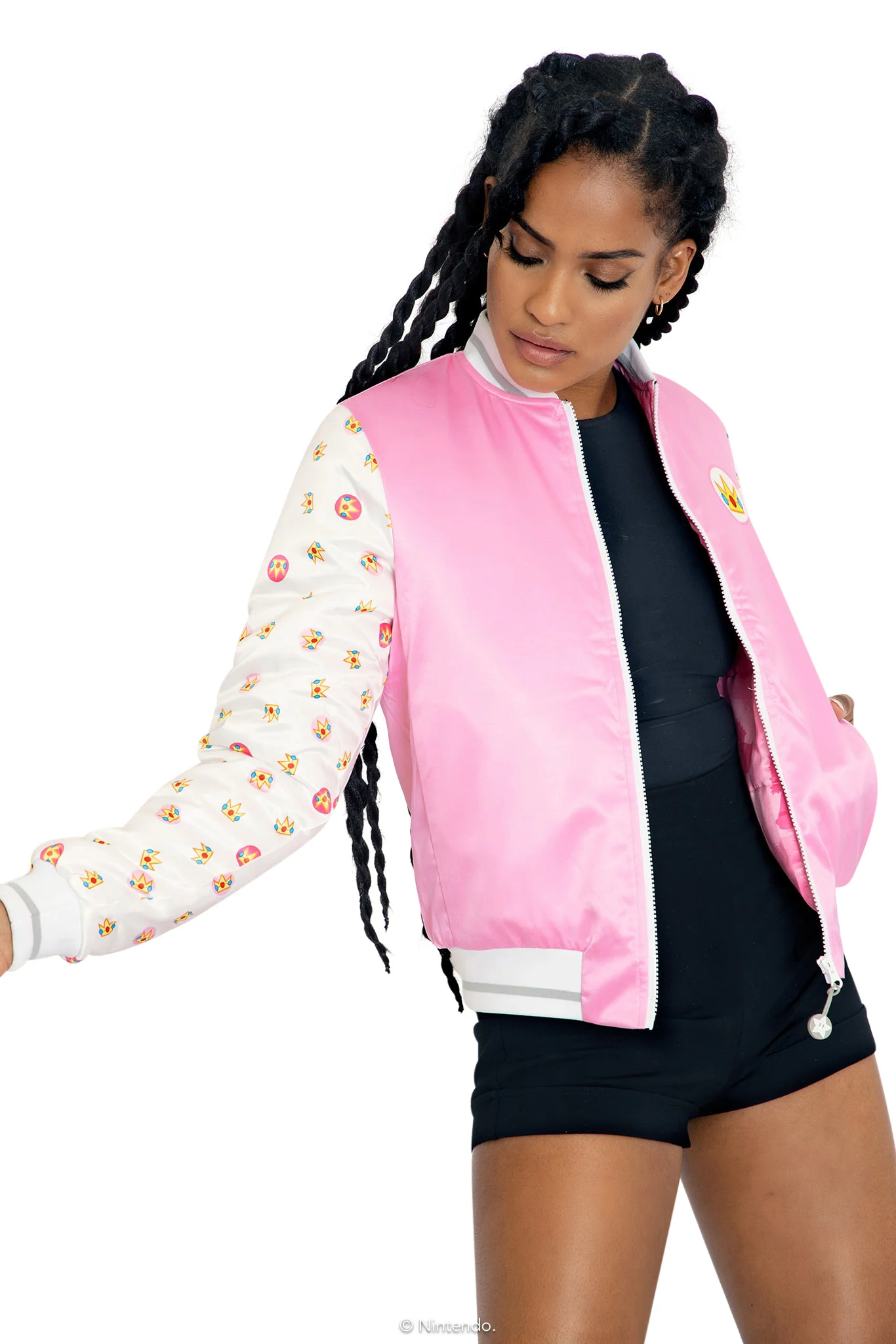 Princess Peach Shiny Bomber Jacket - Image 6