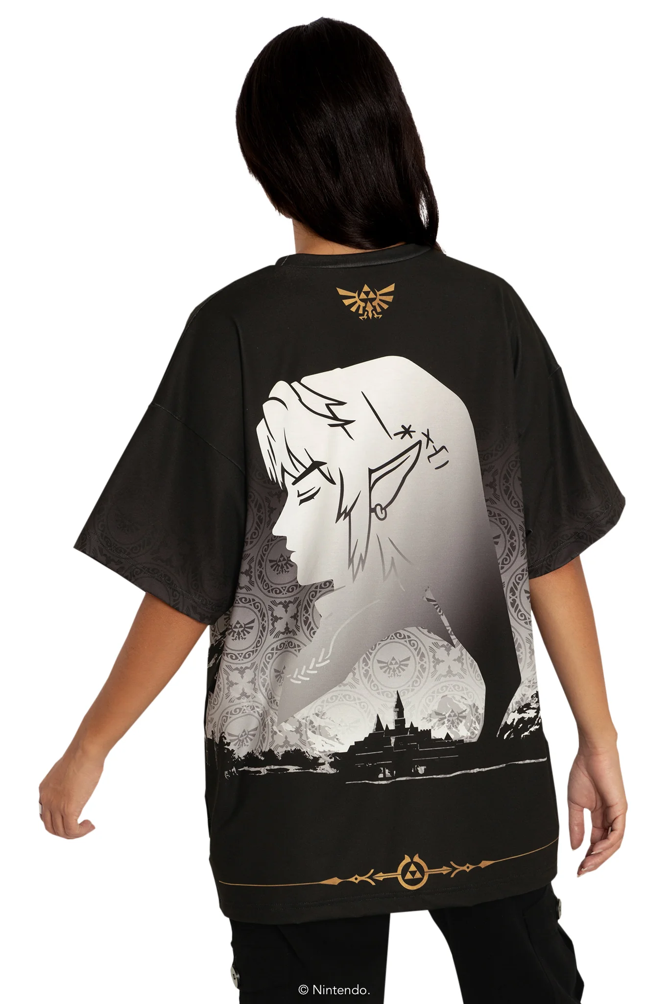 Princess Zelda And Link Big Tee - Image 2