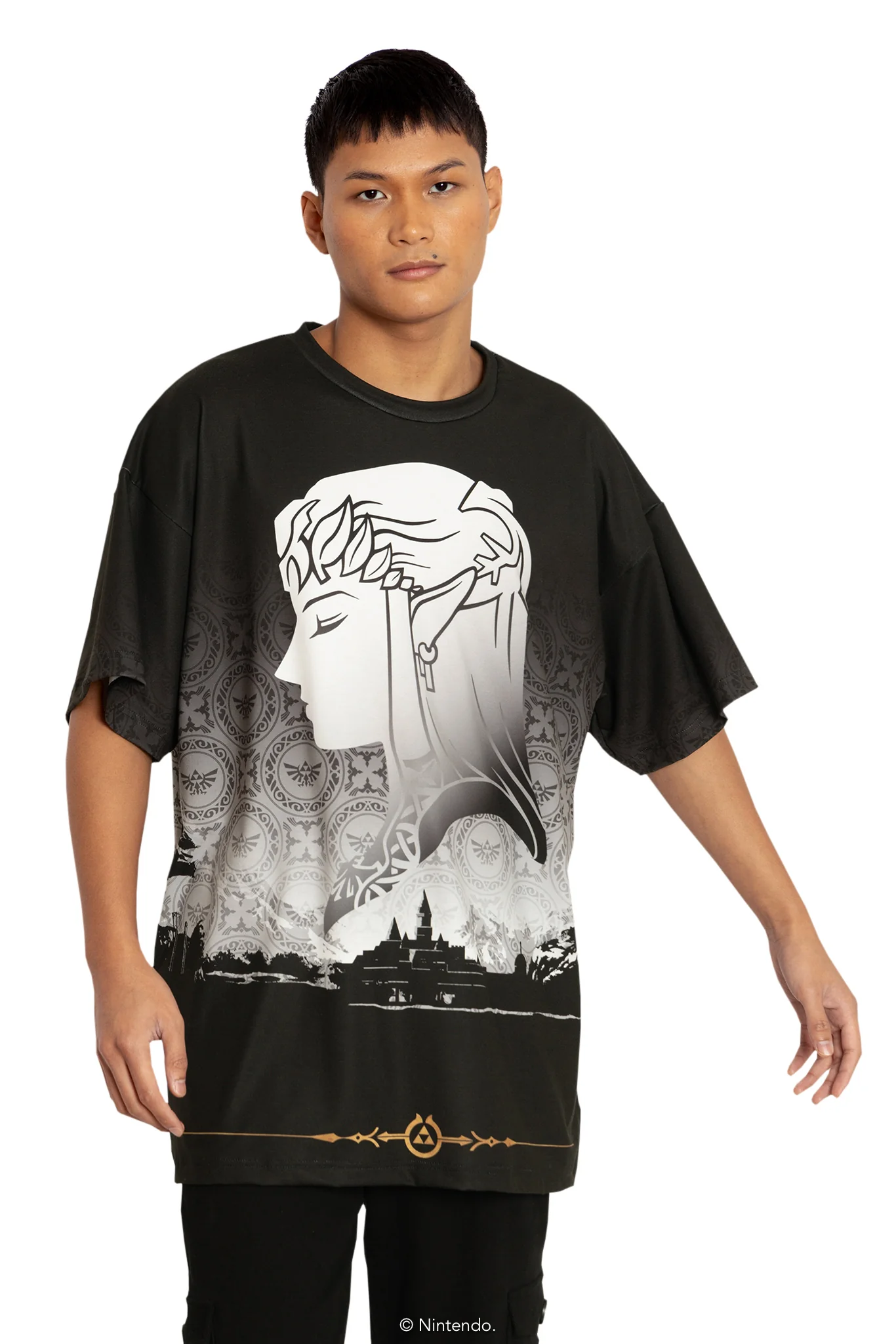 Princess Zelda And Link Big Tee - Image 7