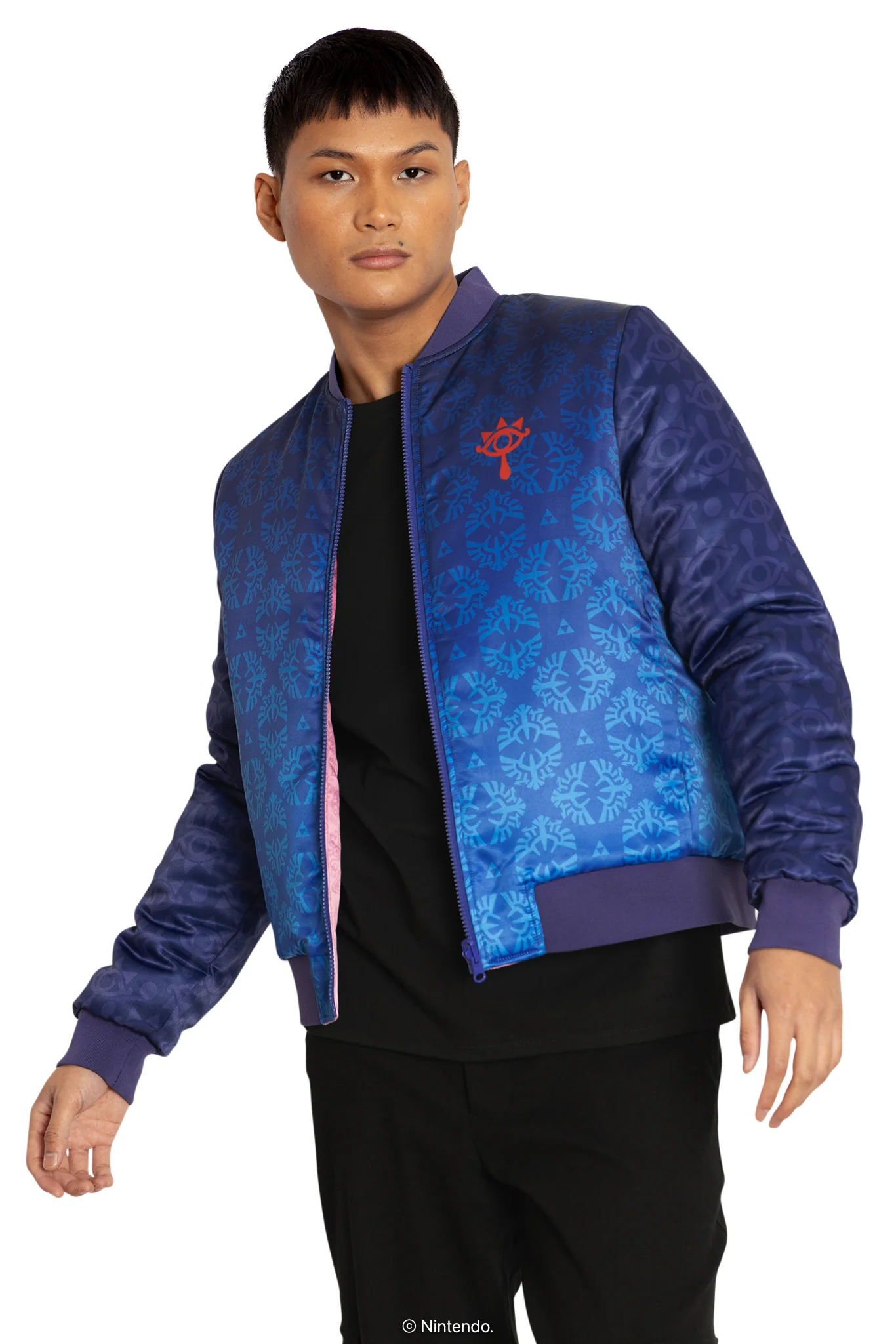 Princess Zelda And Sheik Reversible Bomber Jacket - Image 10
