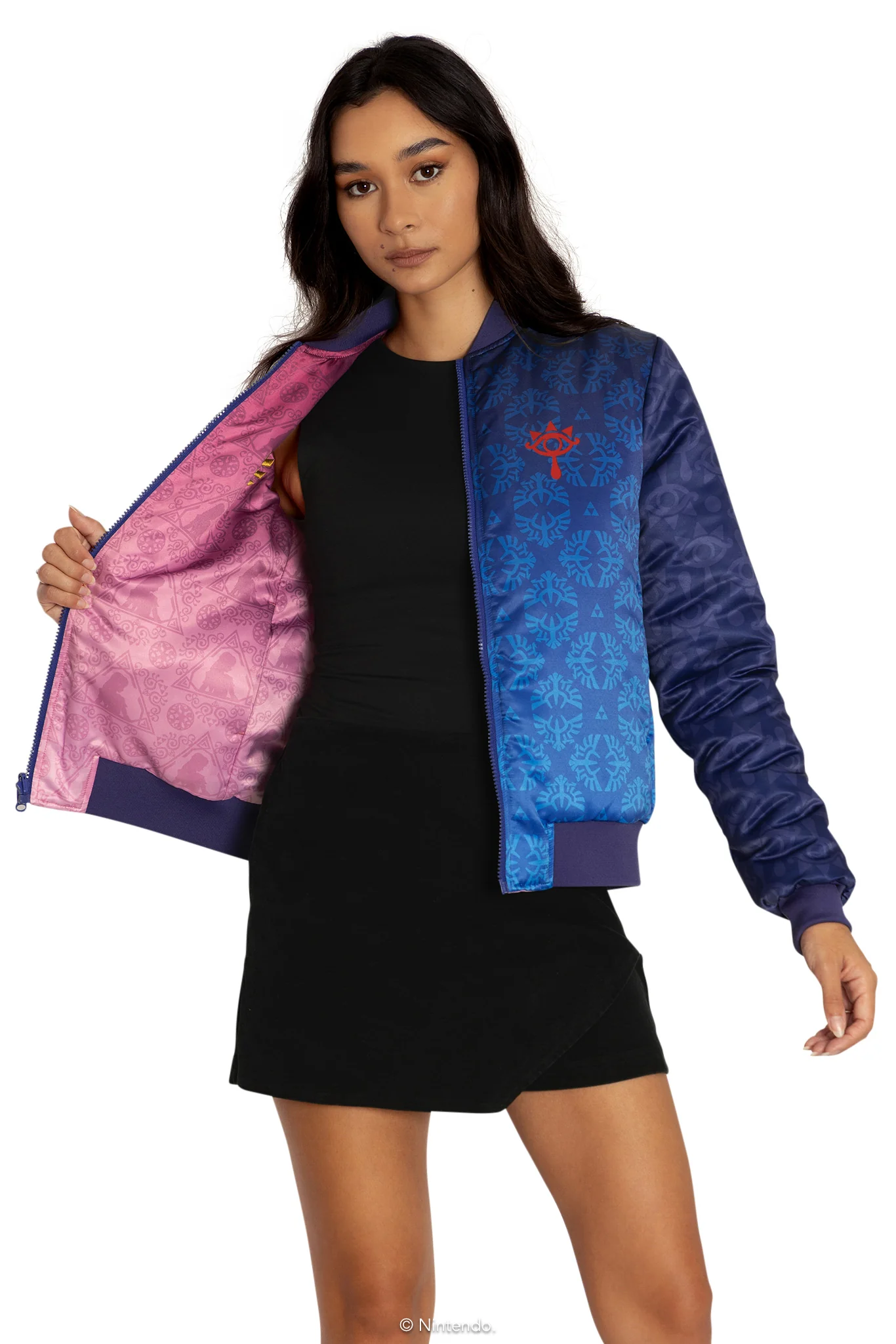 Princess Zelda And Sheik Reversible Bomber Jacket - Image 3