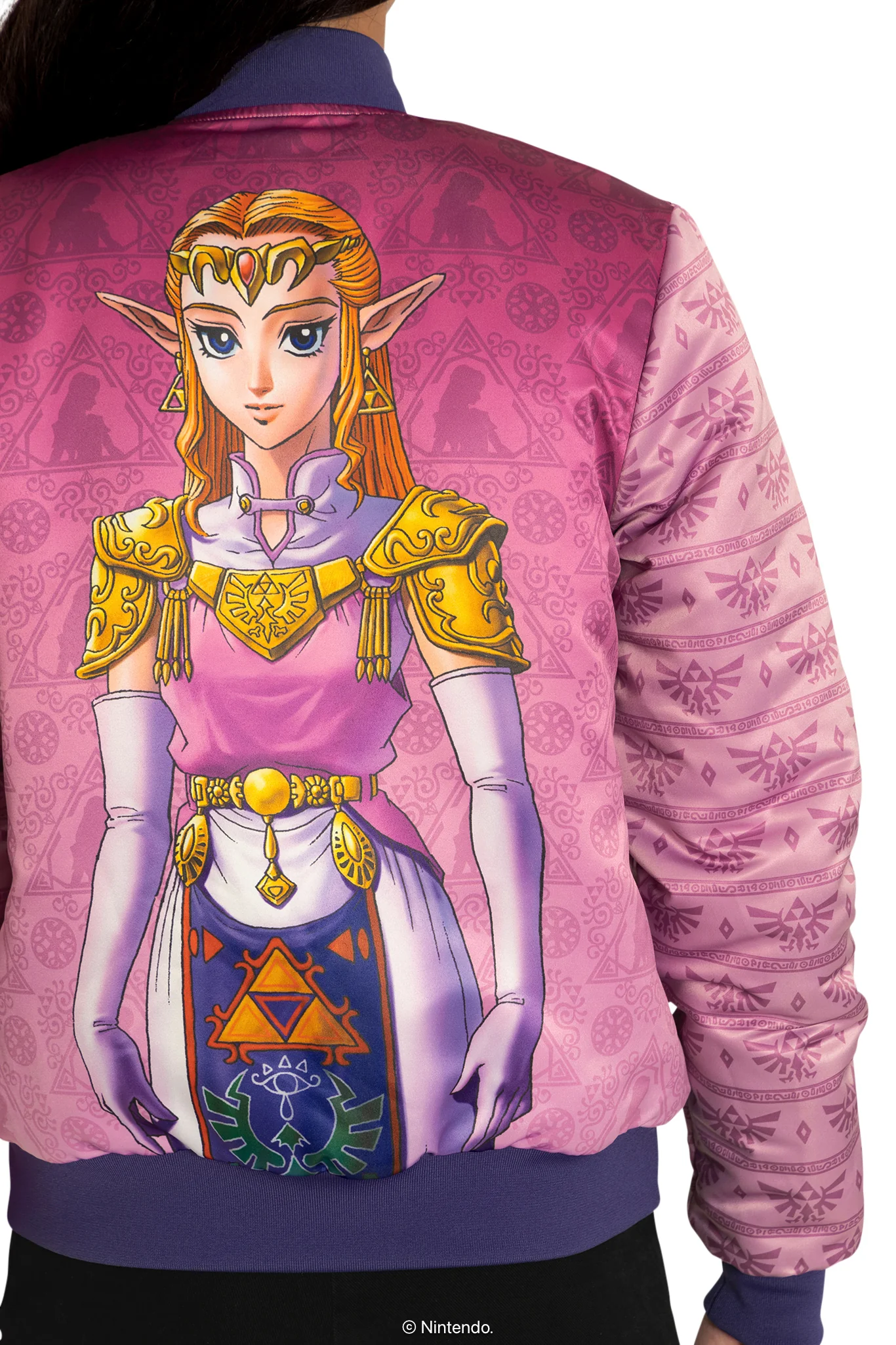 Princess Zelda And Sheik Reversible Bomber Jacket - Image 5