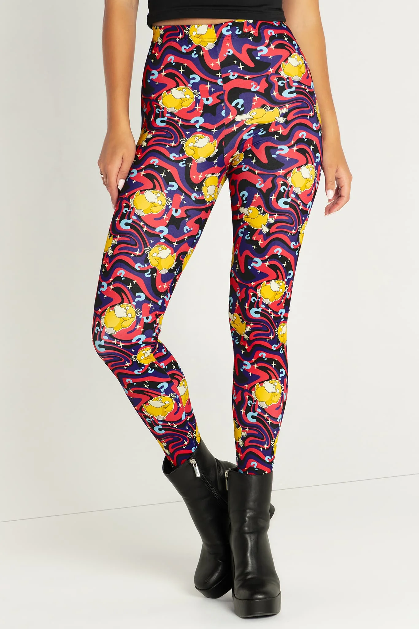 Psyduck Confusion High Waisted Matte Finish Leggings - Image 5