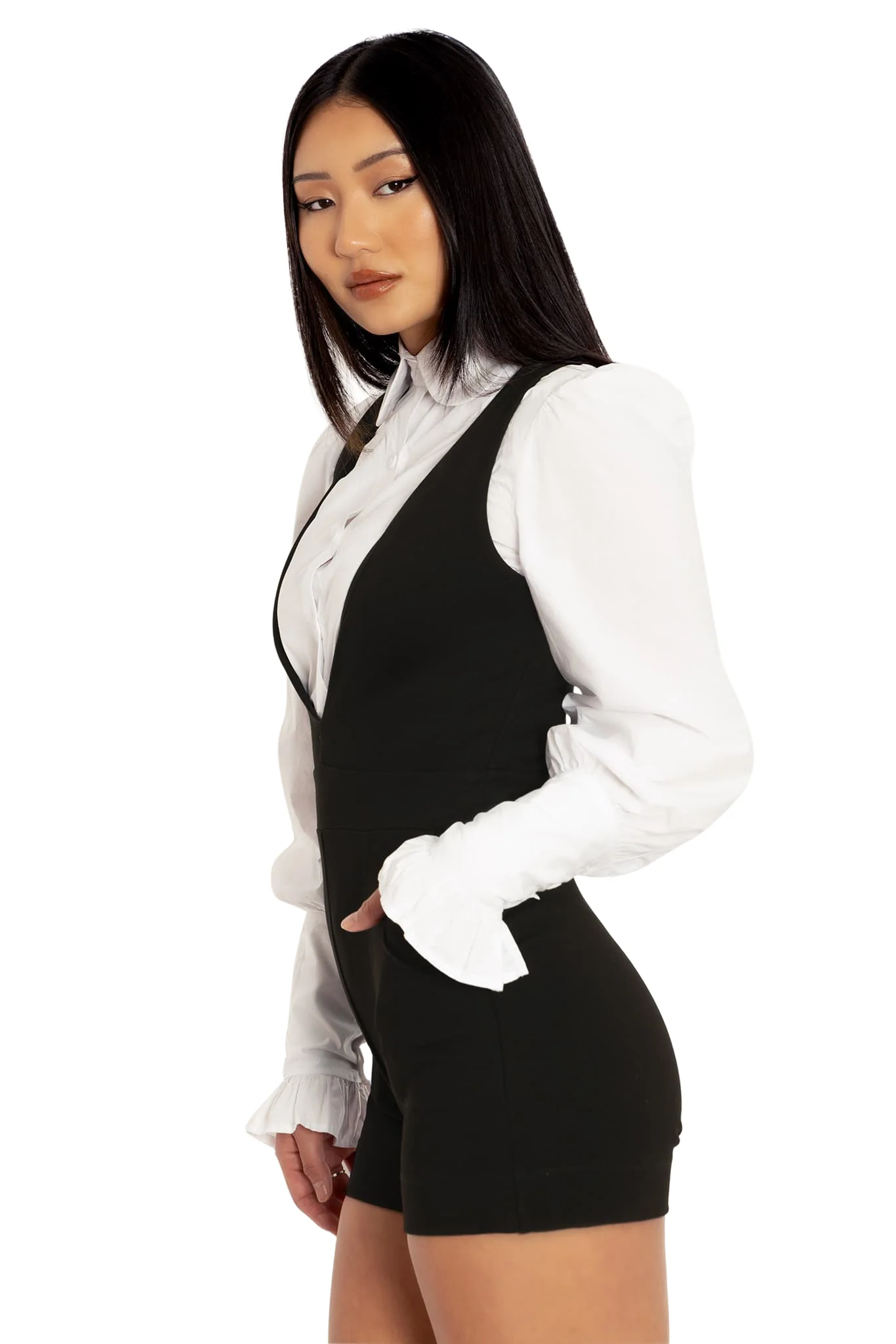 Push It Ponte Plunge Playsuit - Image 6