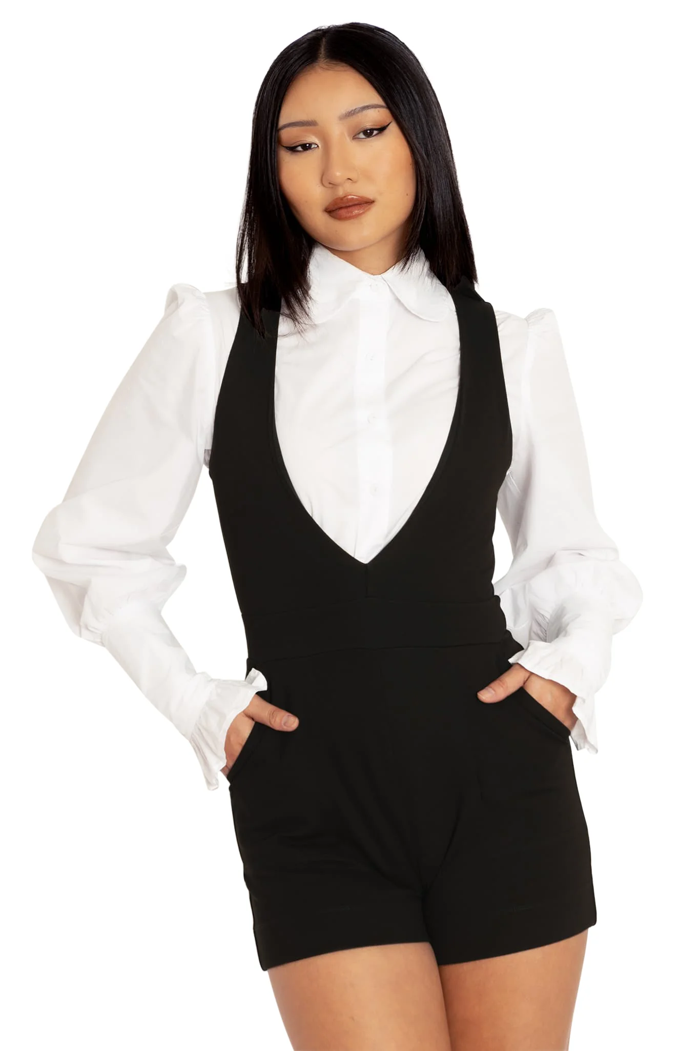 Push It Ponte Plunge Playsuit - Image 7
