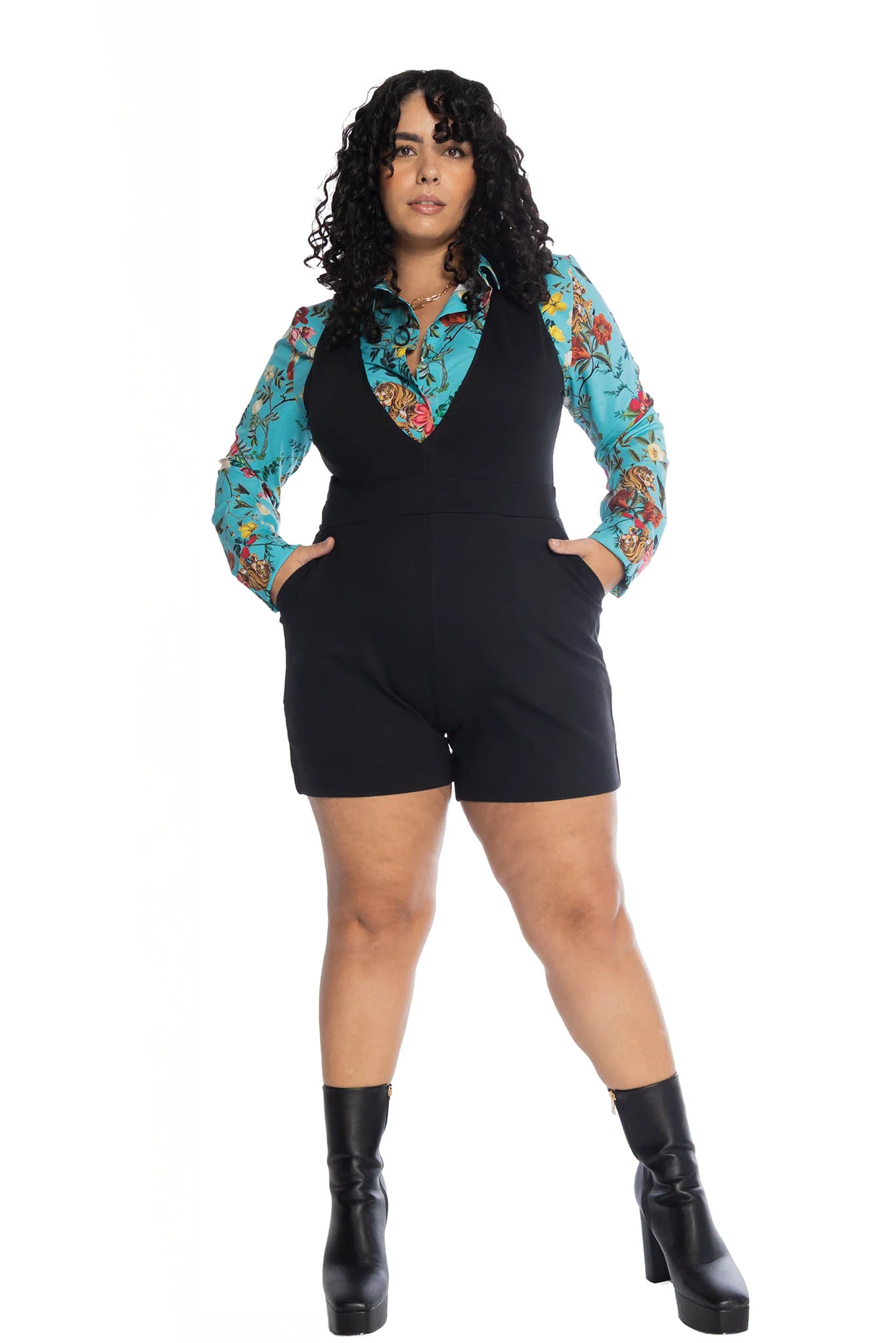 Push It Ponte Plunge Playsuit - Image 8