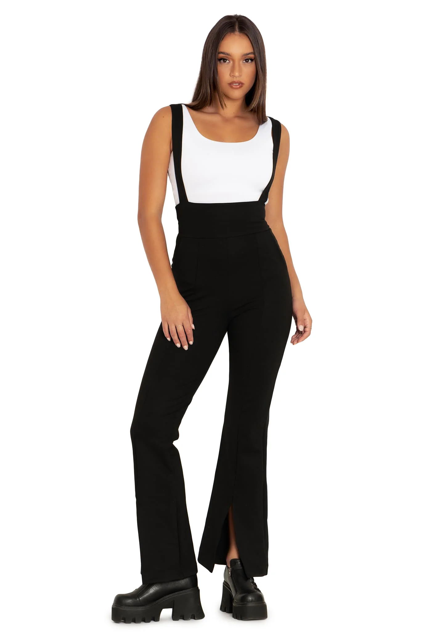 Push It Underbust Flare Overalls