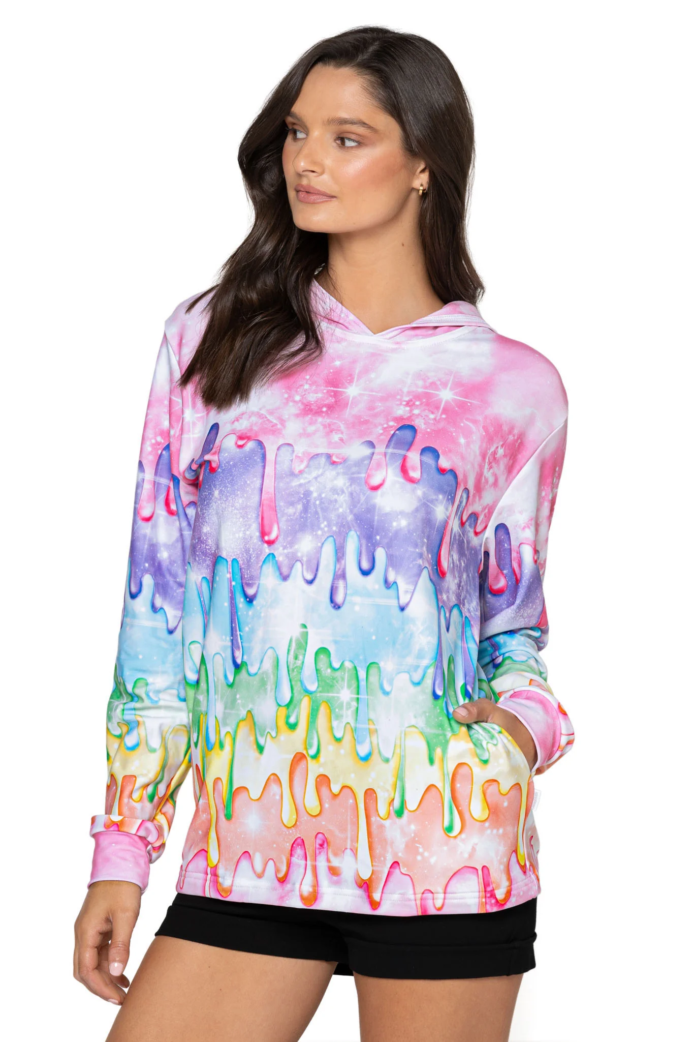 Rainbow Drip Hoodie Sweater - Image 6