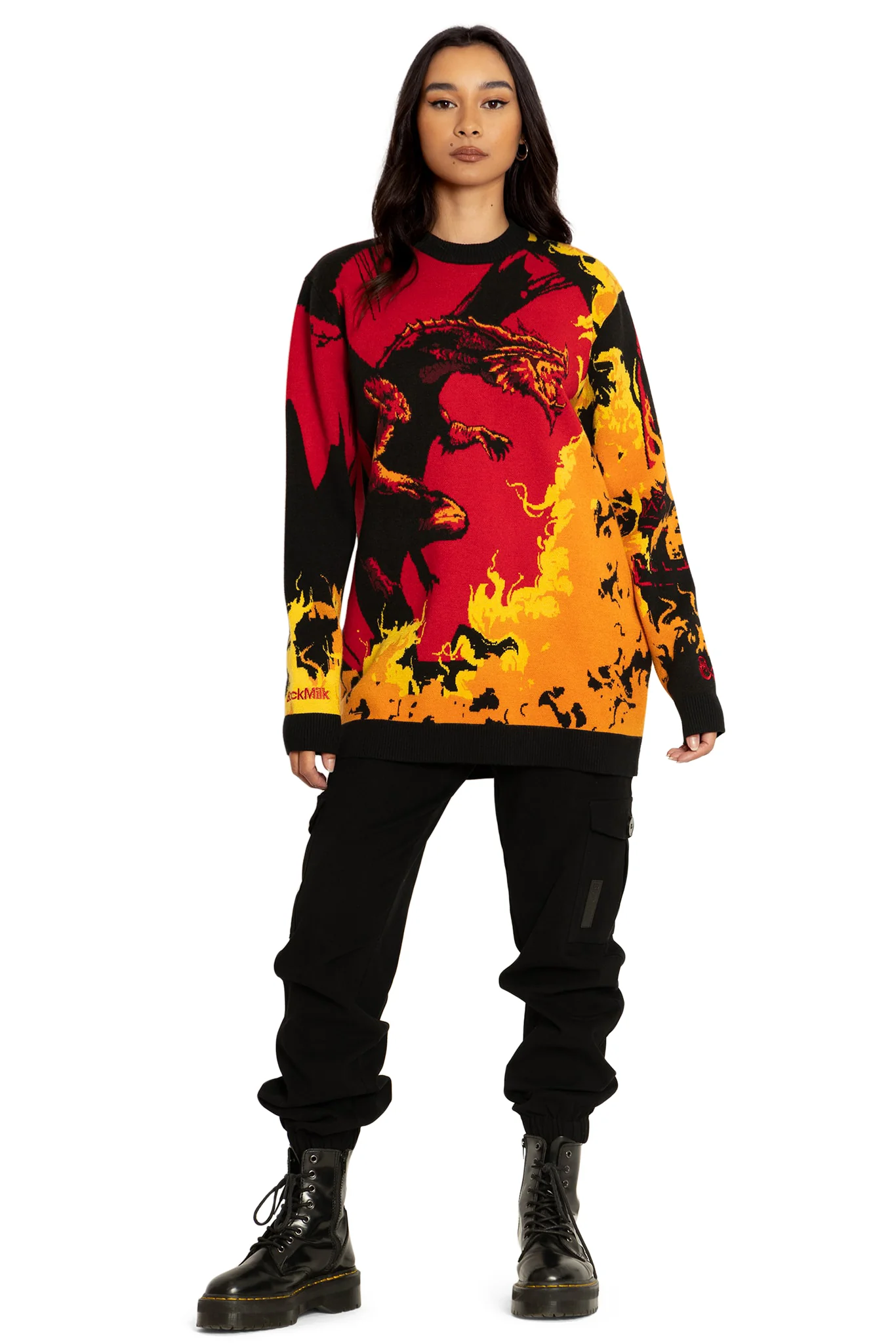 Red Dragon Oversized Knit Sweater - Image 10