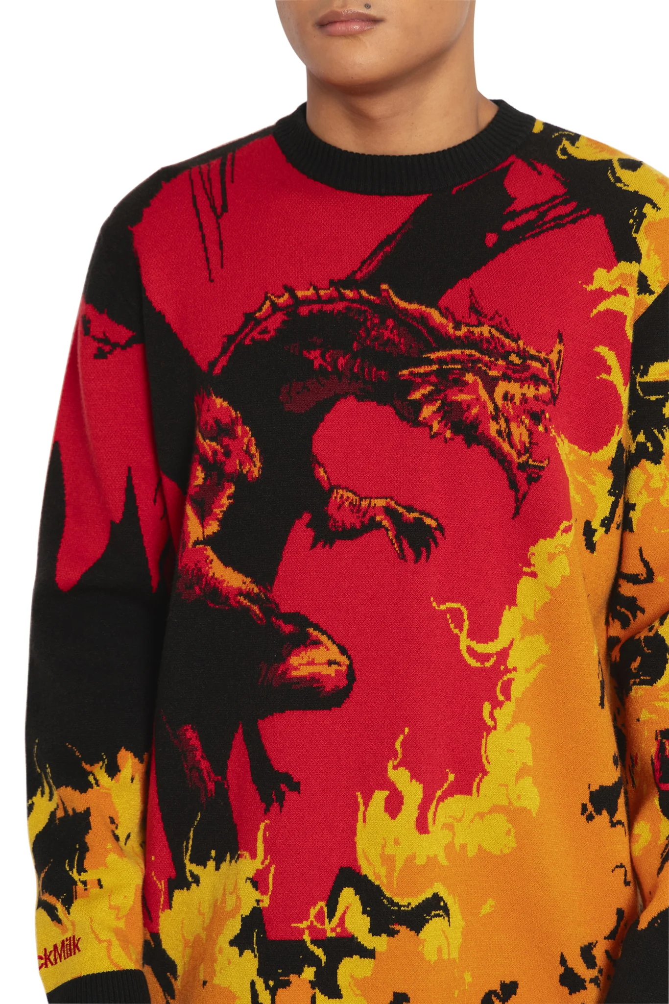 Red Dragon Oversized Knit Sweater - Image 4