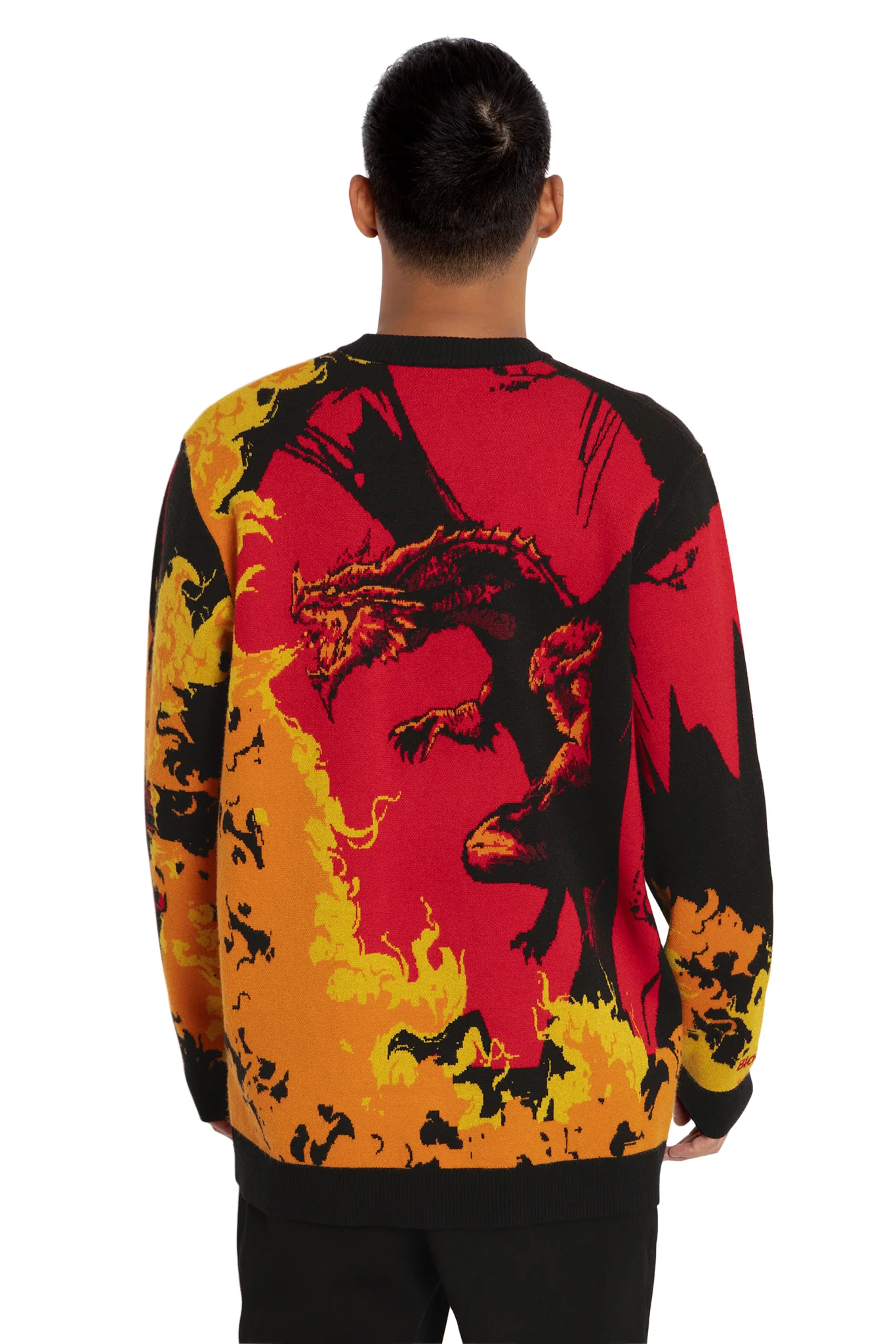 Red Dragon Oversized Knit Sweater - Image 9