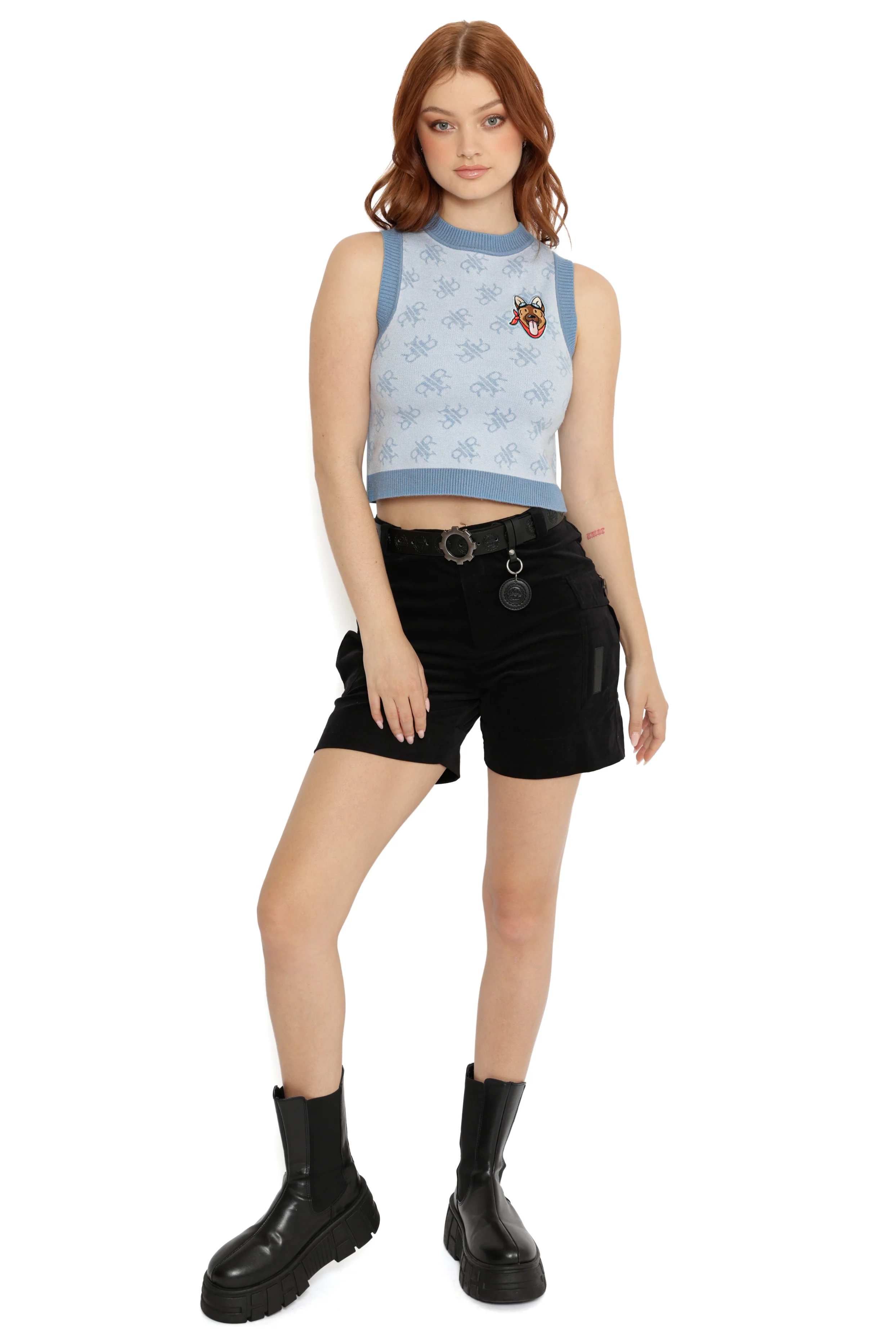 Red Rocket Station Knit Crop - Image 2