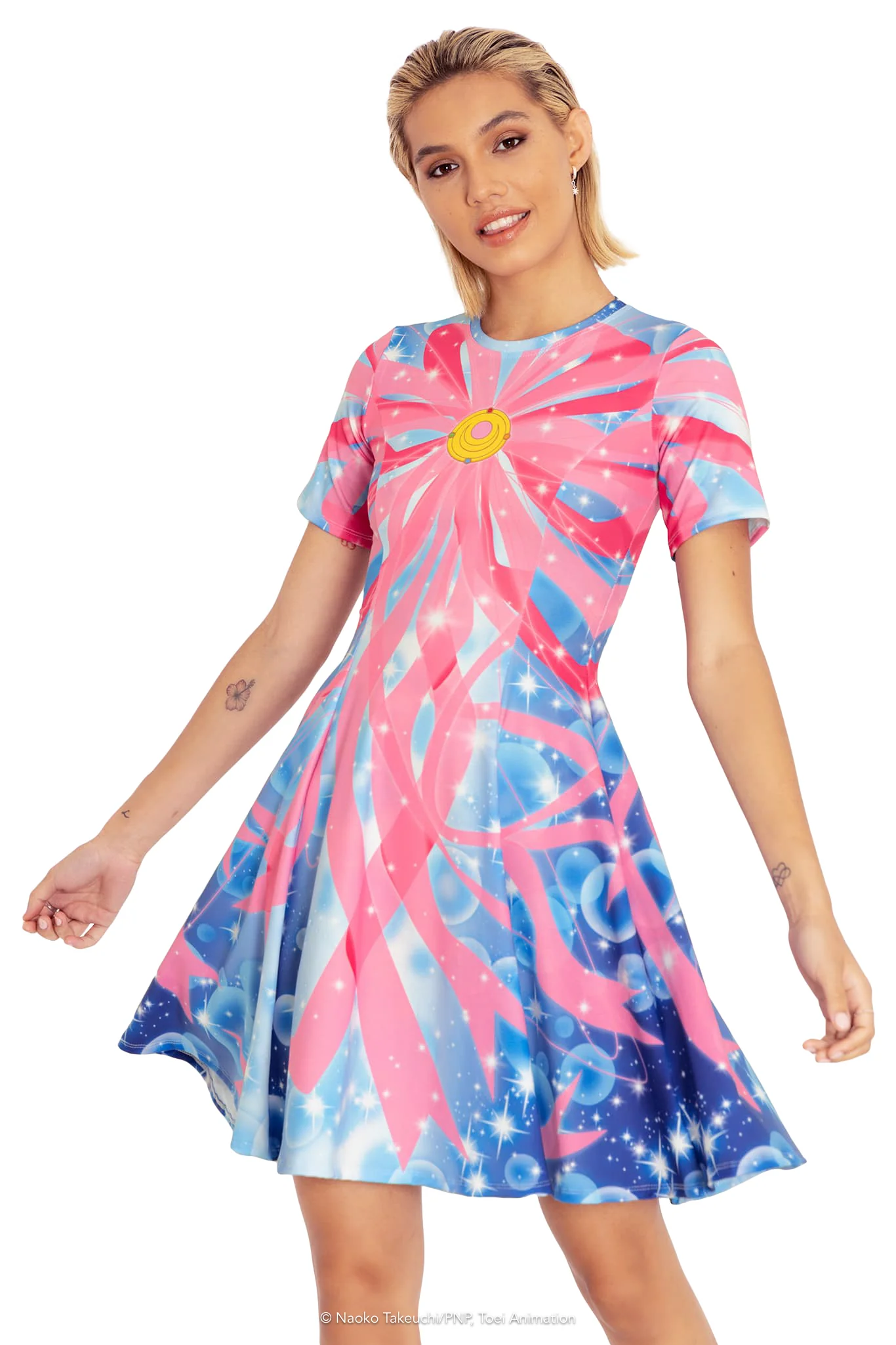 Ribbon Transformation Longline Evil Tee Dress - Image 6