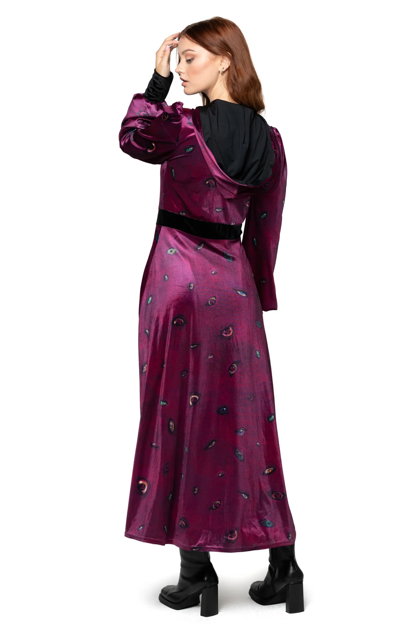 Robe of Eyes Hooded Maxi Jacket - Image 3