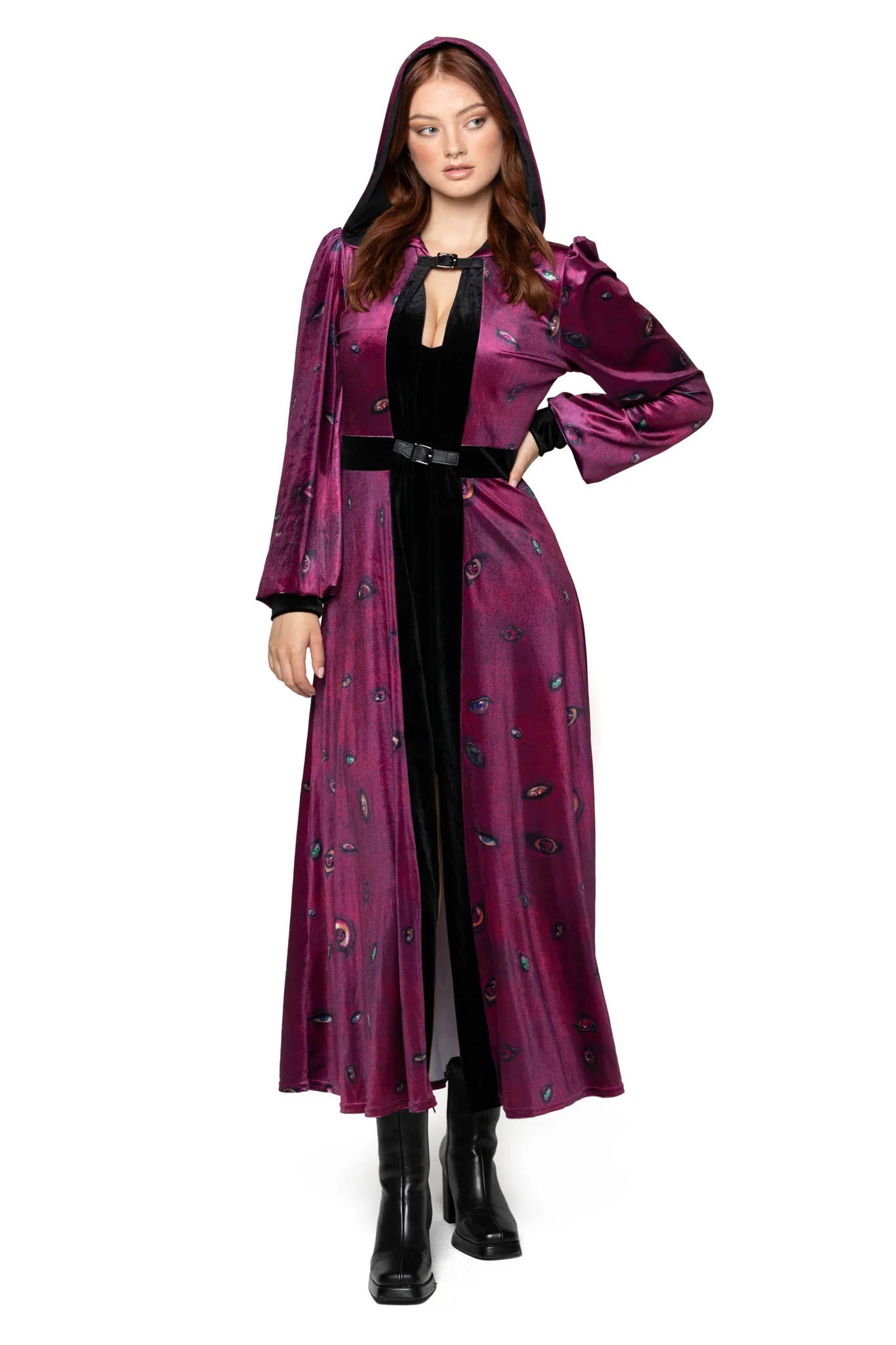 Robe of Eyes Hooded Maxi Jacket - Image 4