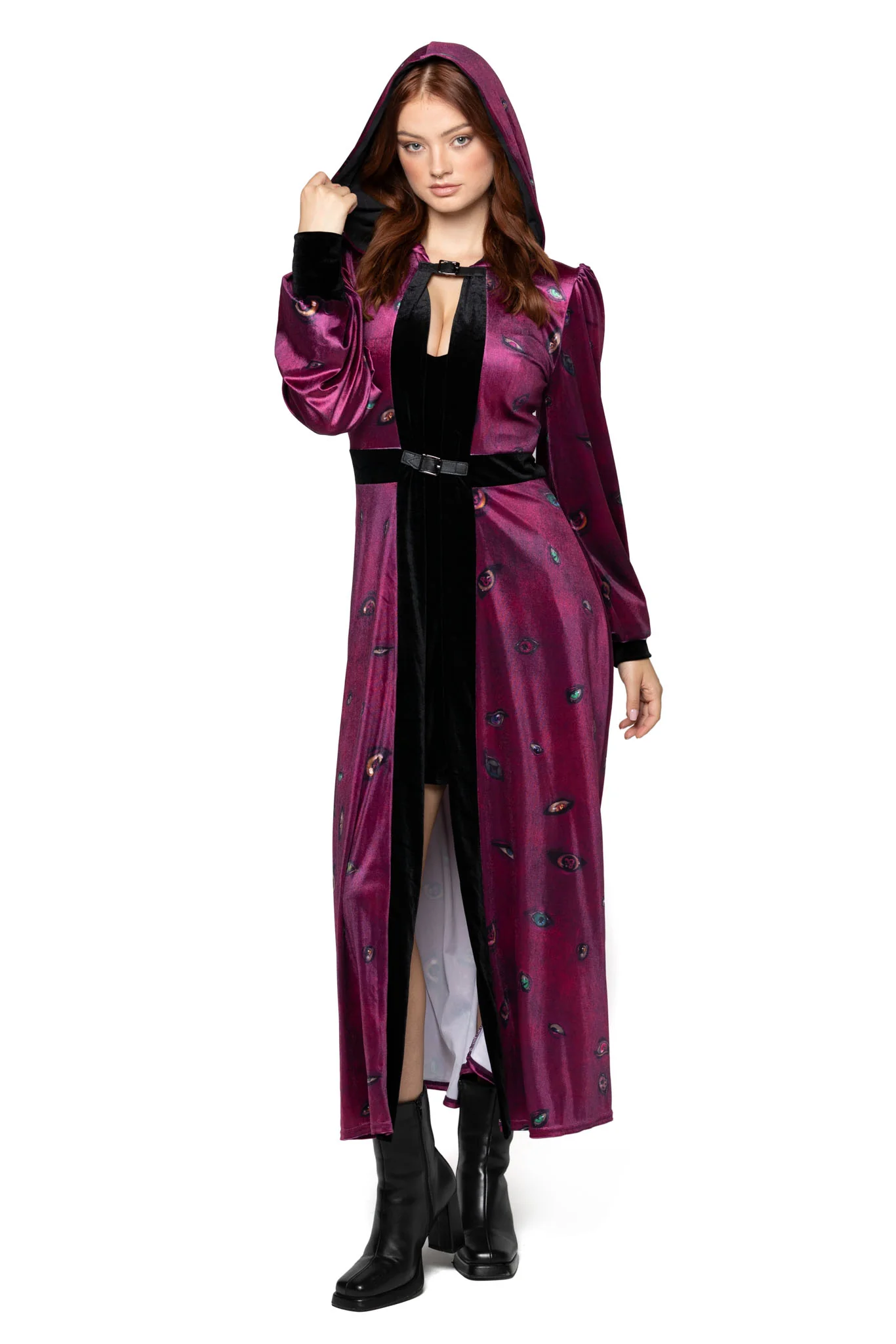 Robe of Eyes Hooded Maxi Jacket - Image 7