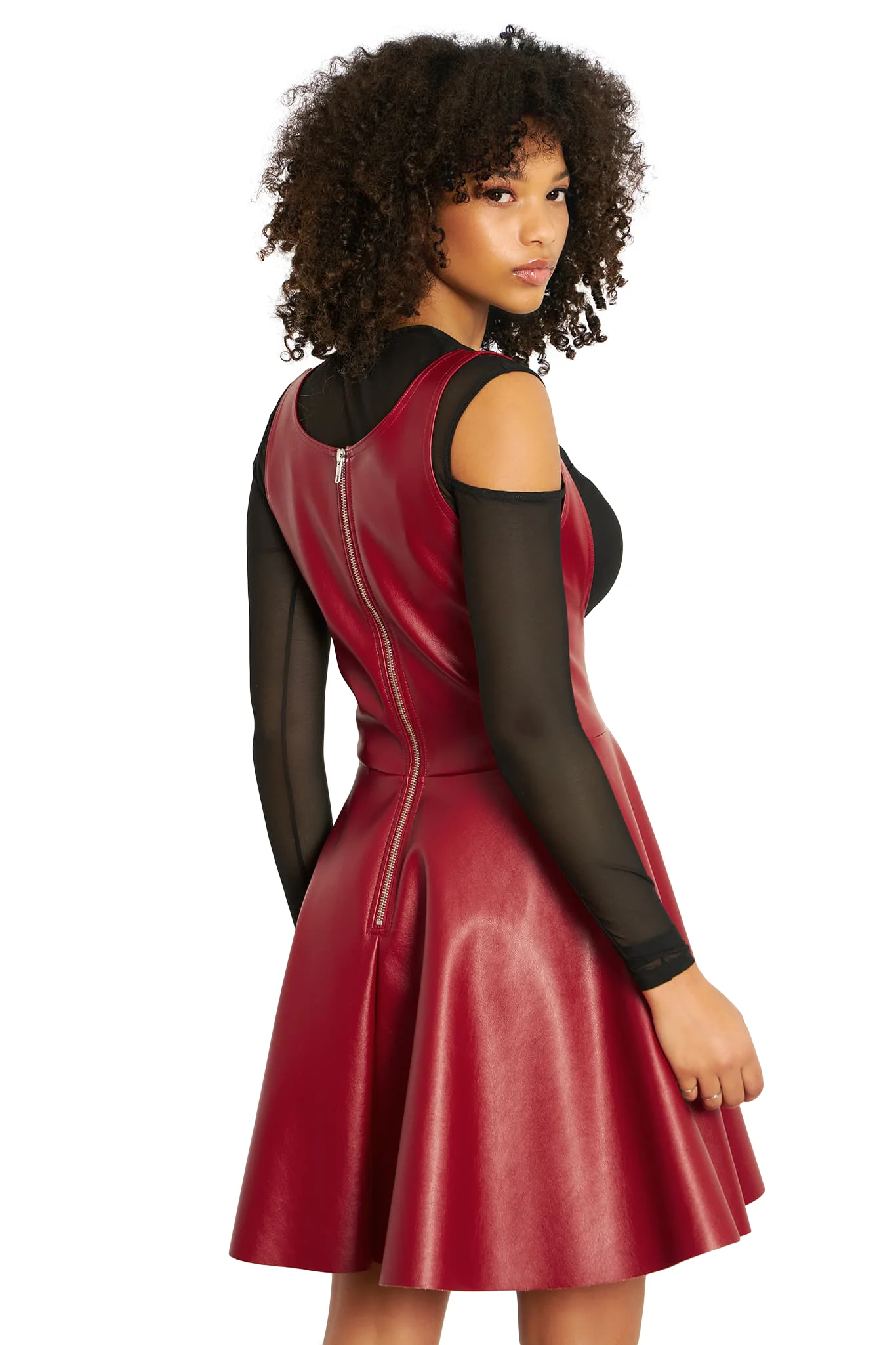 Route 666 Red Underbust Corset Dress - Image 2