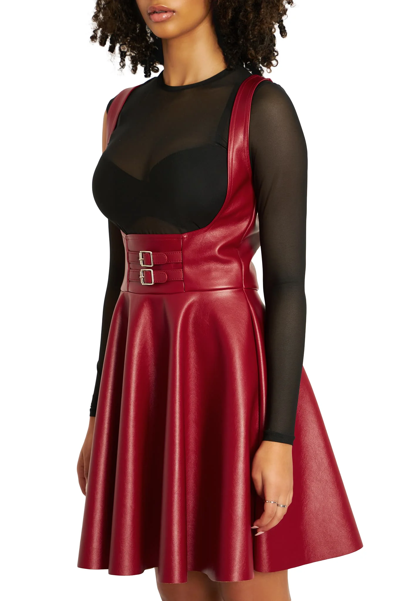 Route 666 Red Underbust Corset Dress - Image 3