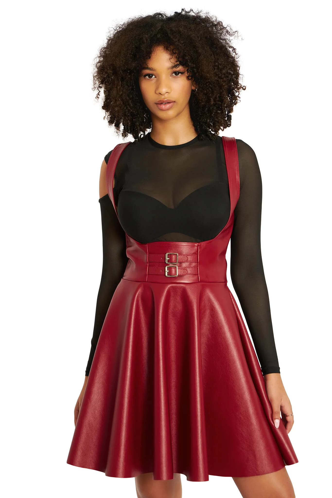 Route 666 Red Underbust Corset Dress - Image 5