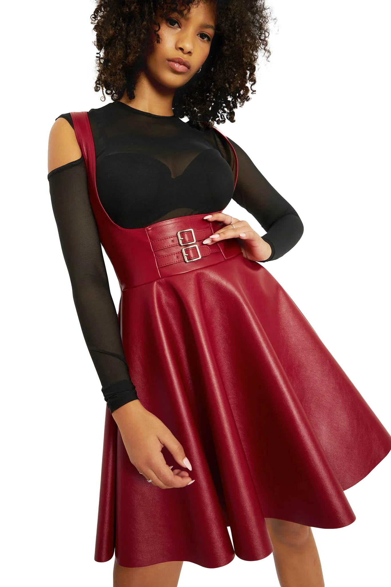 Route 666 Red Underbust Corset Dress - Image 6