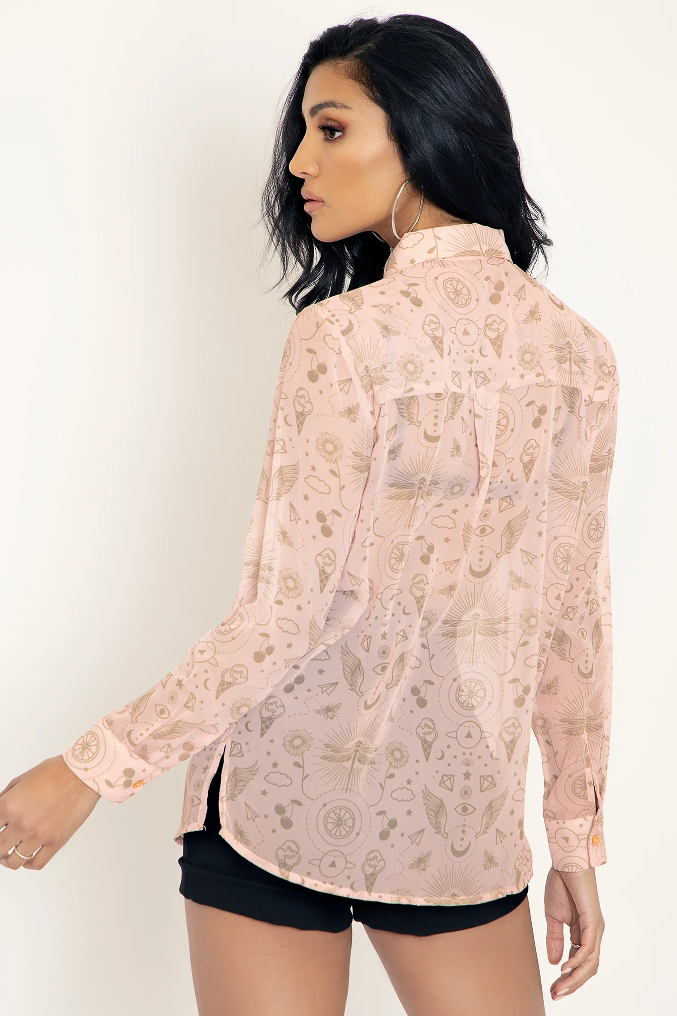 Sacred Happiness Button Me Up Shirt - Image 2