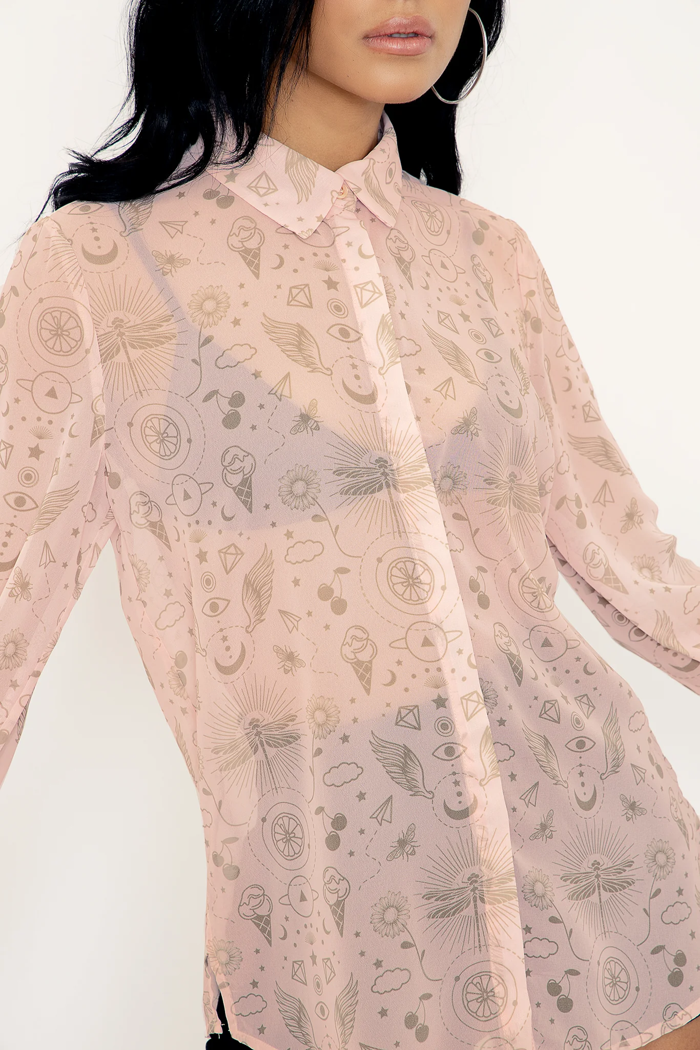 Sacred Happiness Button Me Up Shirt - Image 3