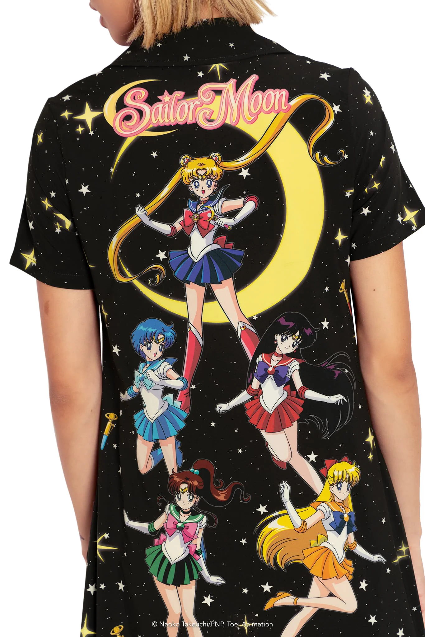 Sailor Guardians Sparkle Short Sleeve Button Up Dress - Image 5