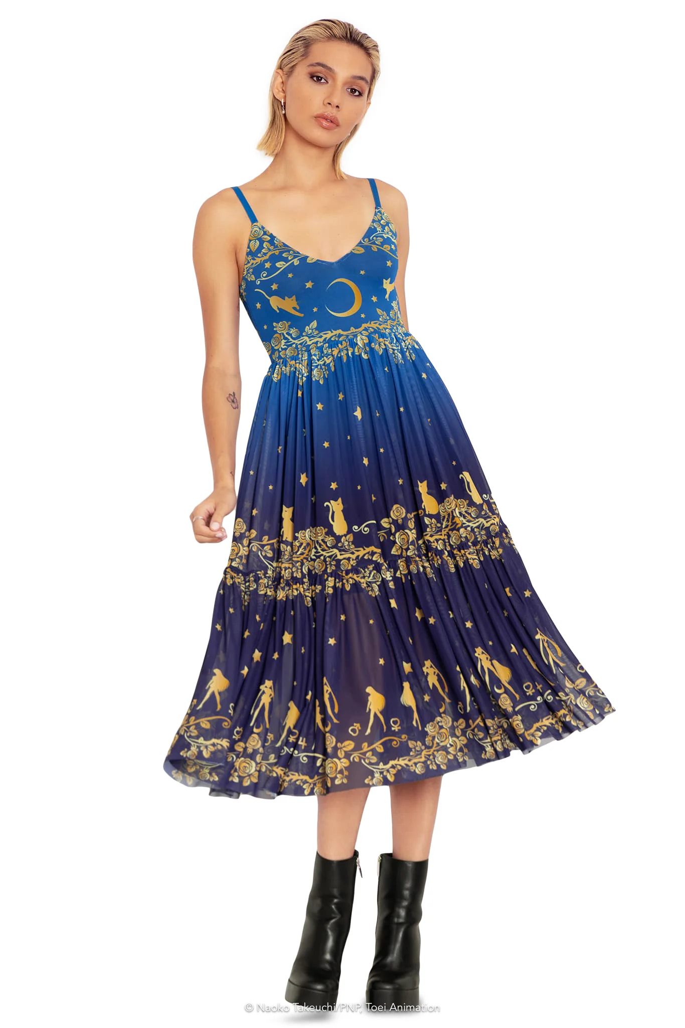 Sailor Guardians Stars Sheer Midaxi Dress