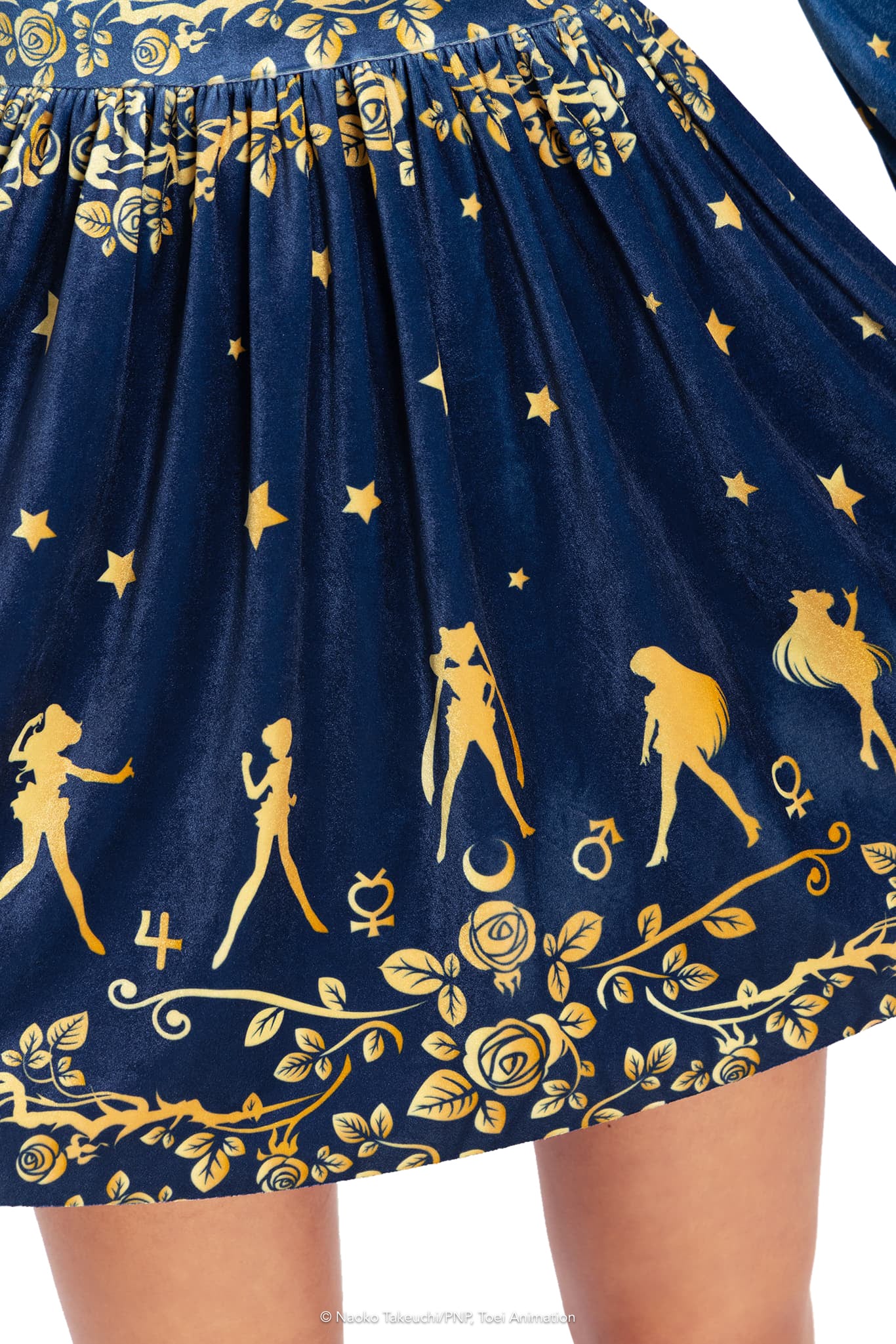 Sailor Guardians Stars Velvet Squared Up Bishop Dress - Image 4