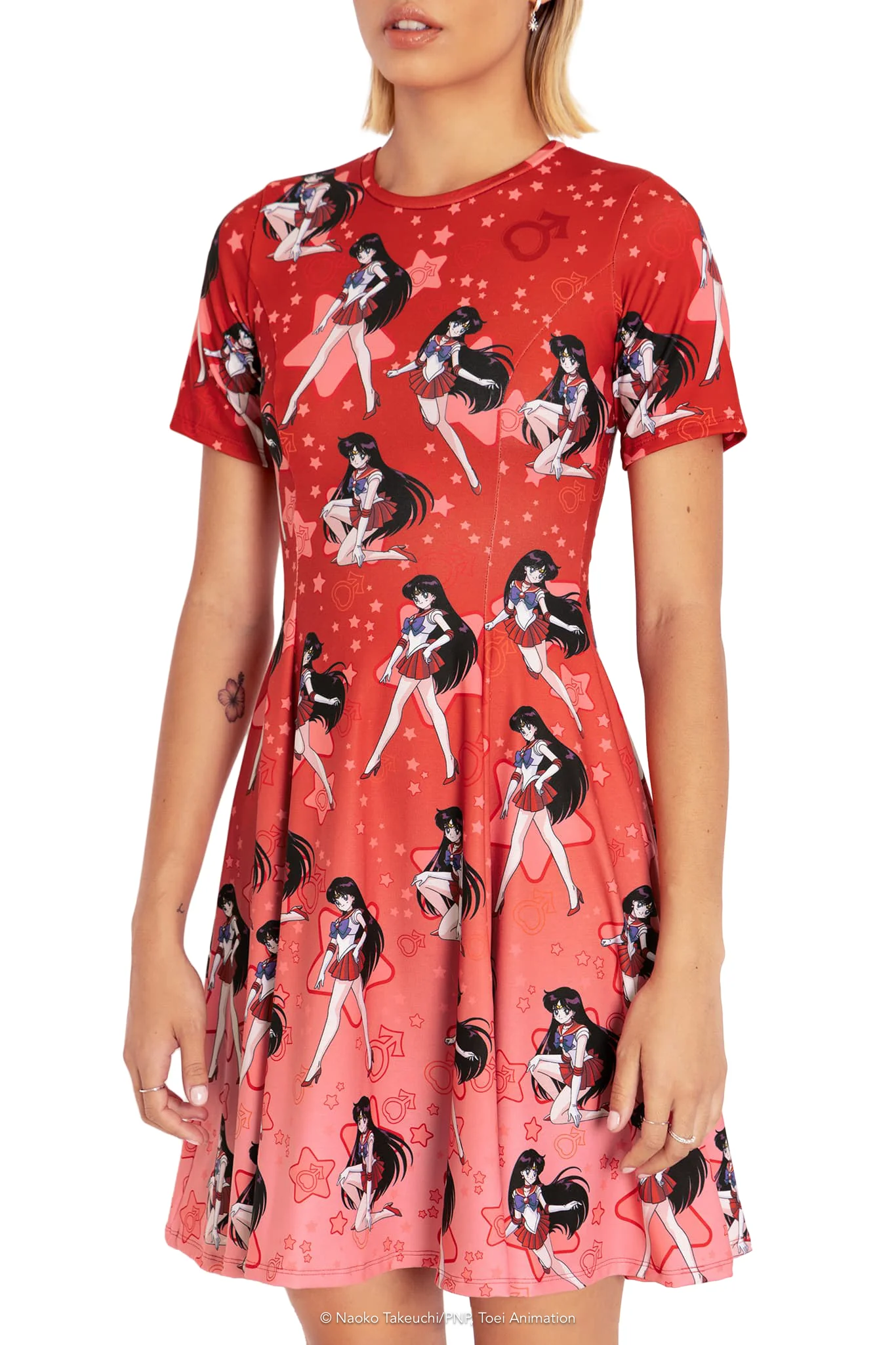Sailor Mars Longline Evil Tee Dress - Image 3