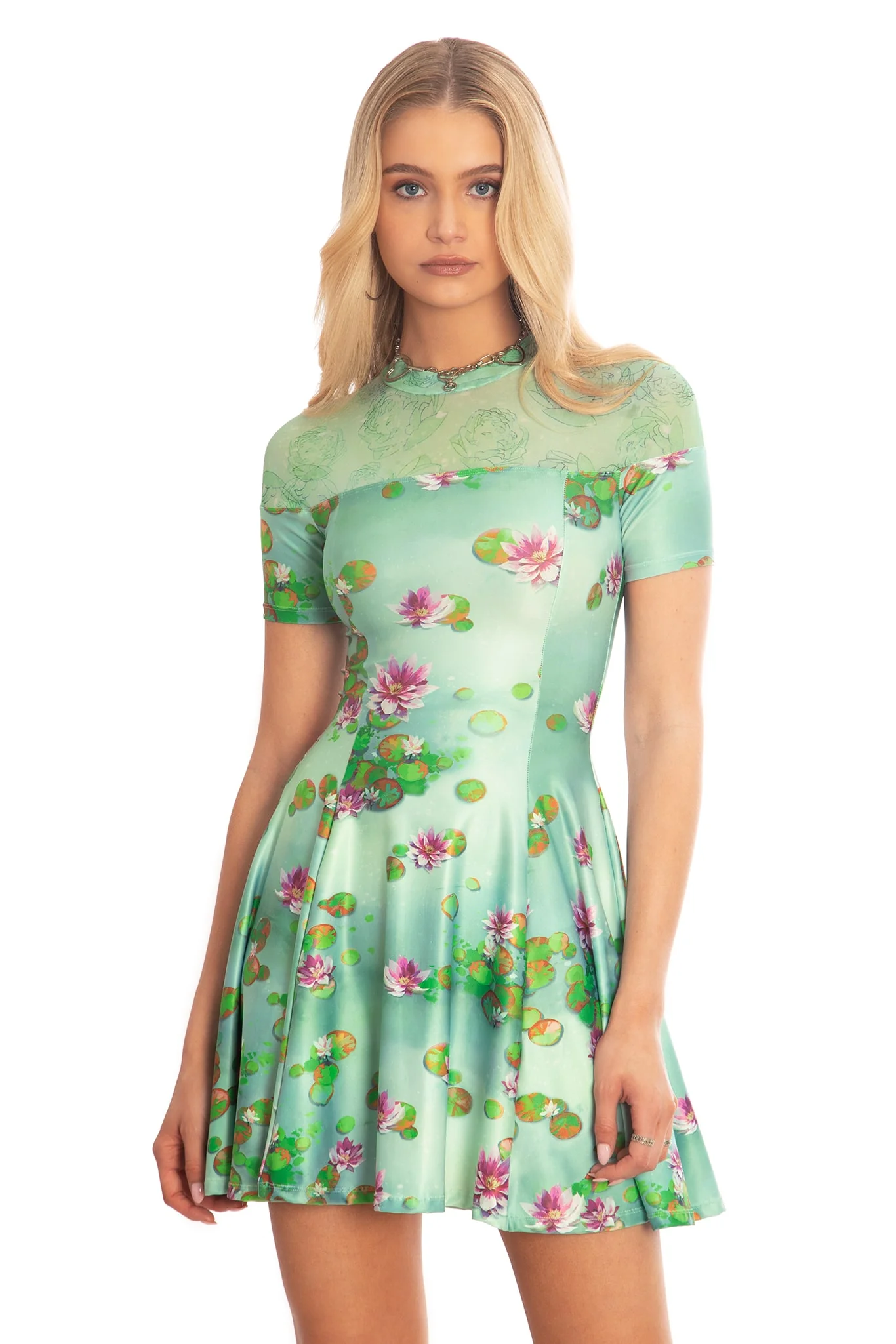 Sanity Check Sheer Splice Evil Tee Dress - Image 8