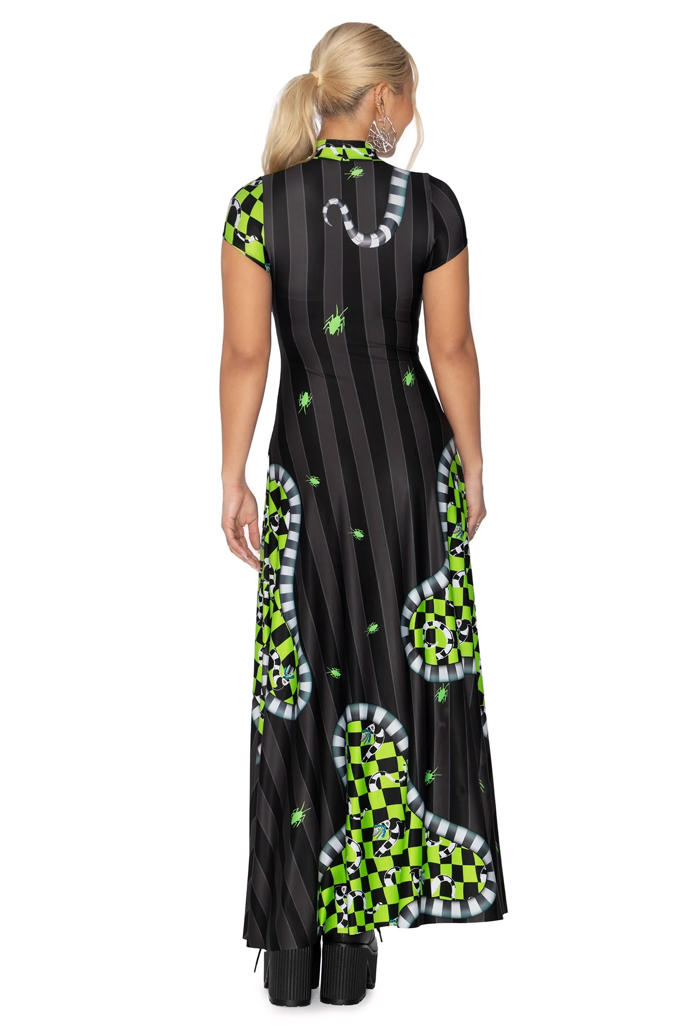 Say It Three Times High Neck Cap Sleeve Maxi Dress - Image 2