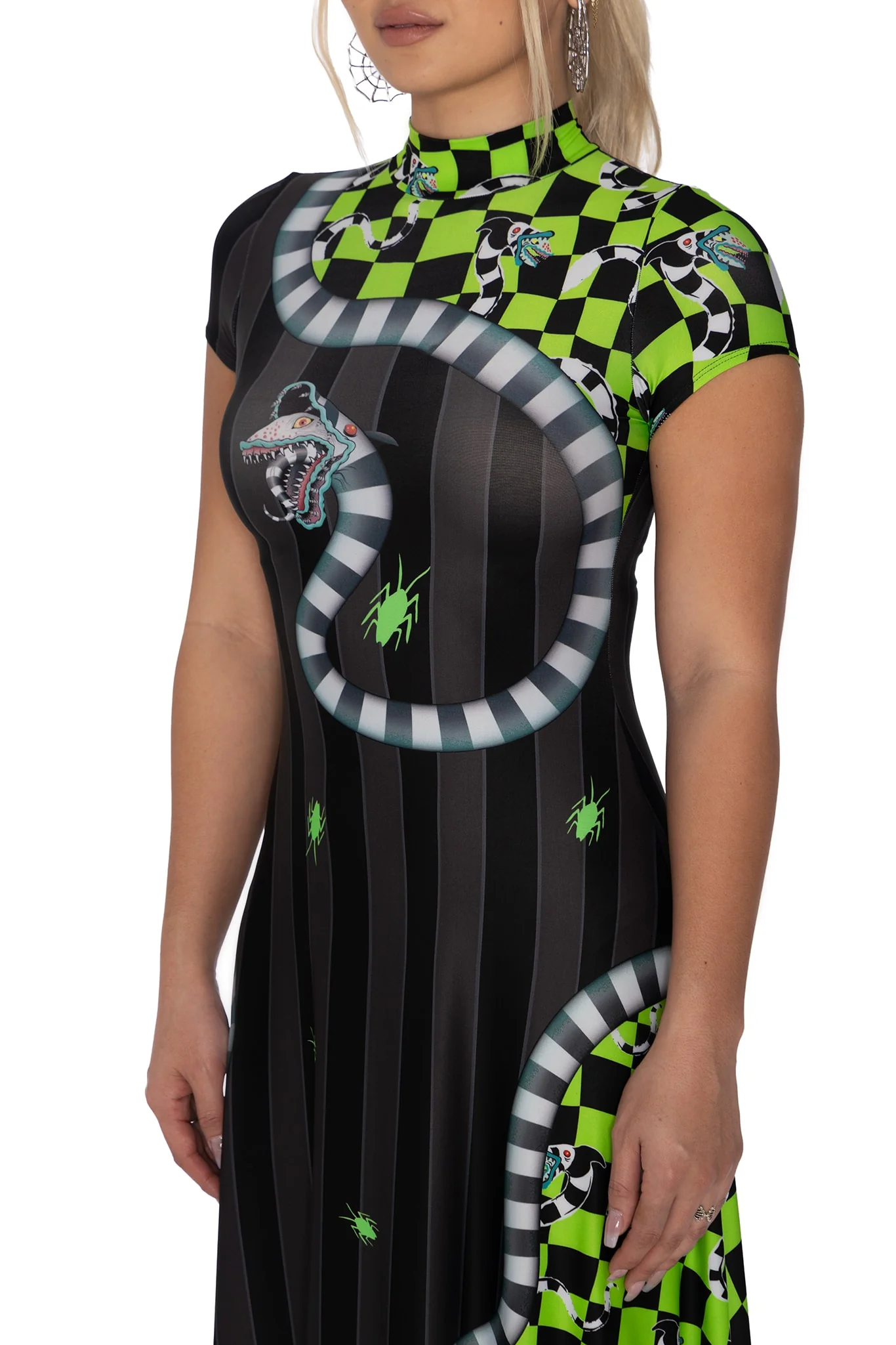 Say It Three Times High Neck Cap Sleeve Maxi Dress - Image 3