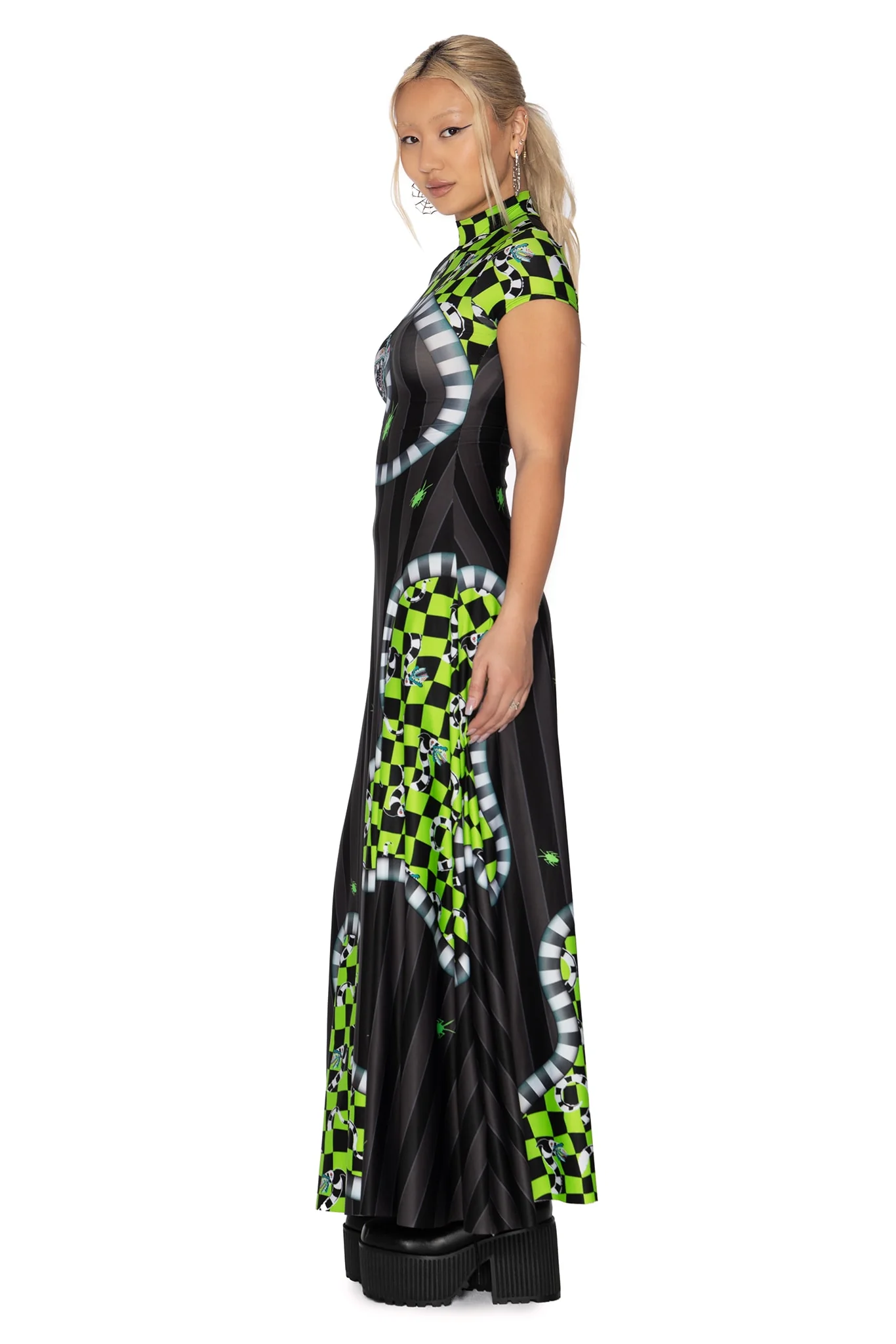 Say It Three Times High Neck Cap Sleeve Maxi Dress - Image 5