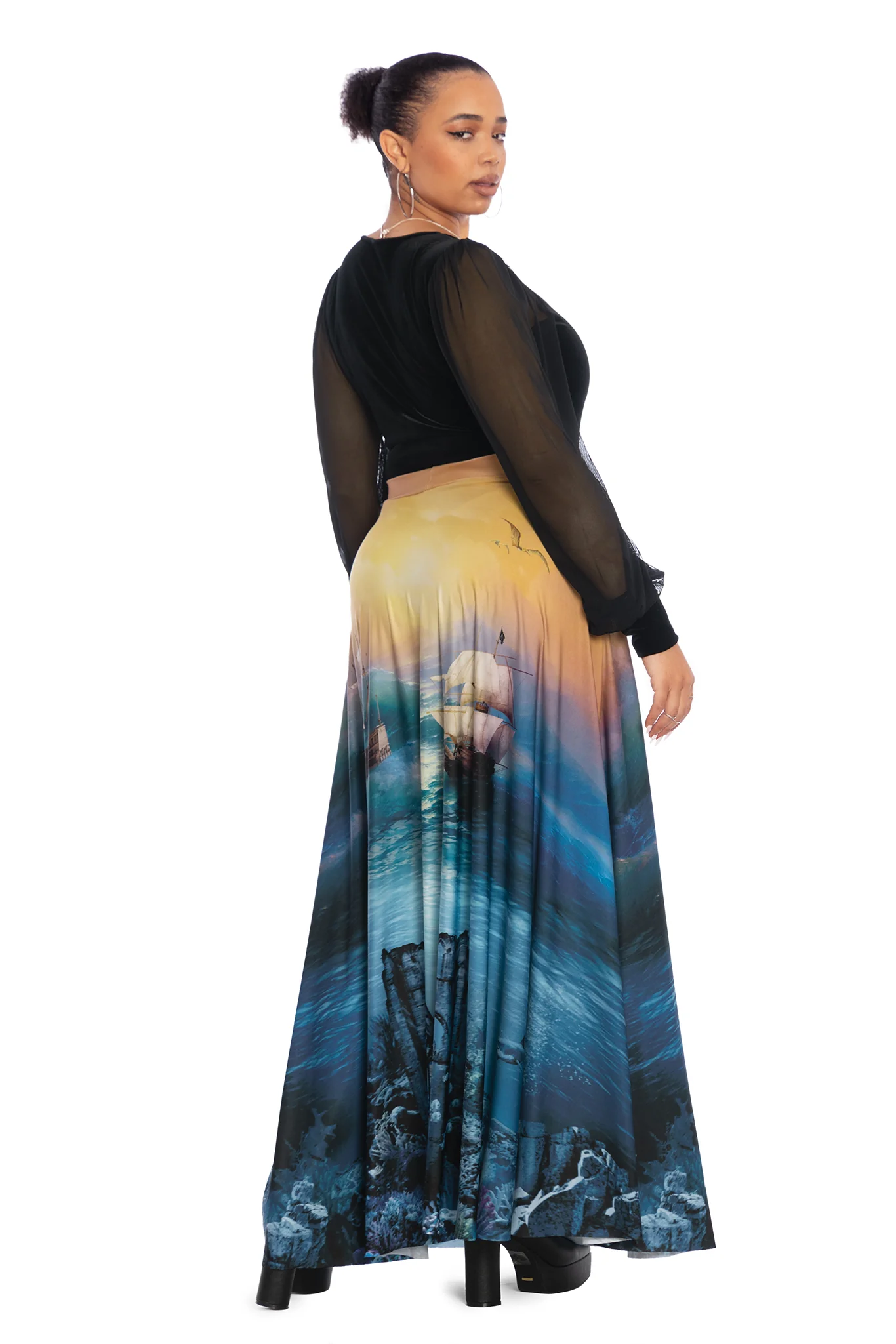 Sea Battle Maxi Skirt - Image 2