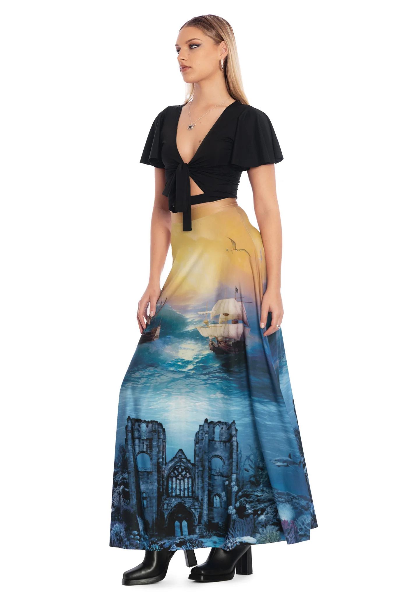 Sea Battle Maxi Skirt - Image 5
