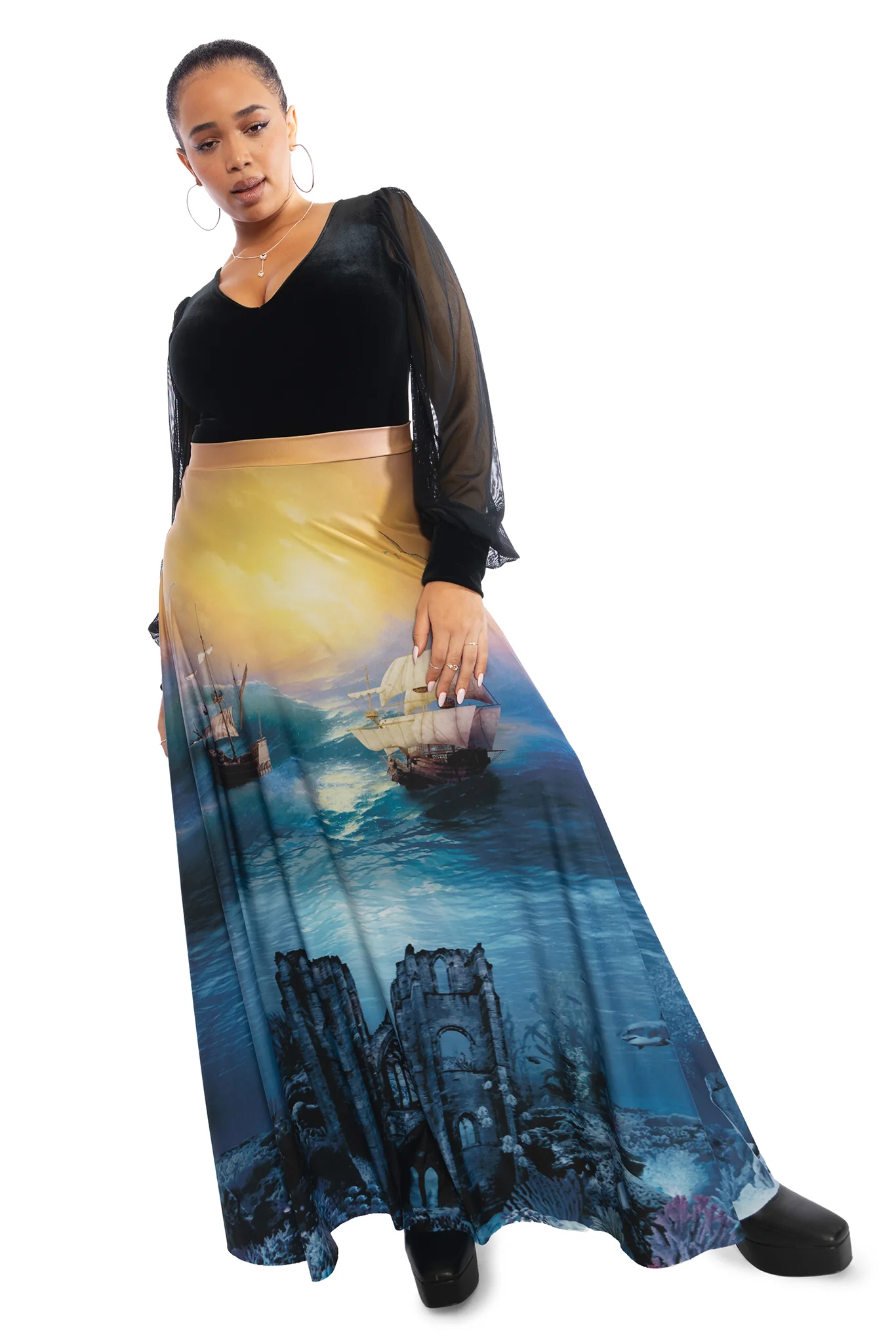 Sea Battle Maxi Skirt - Image 8