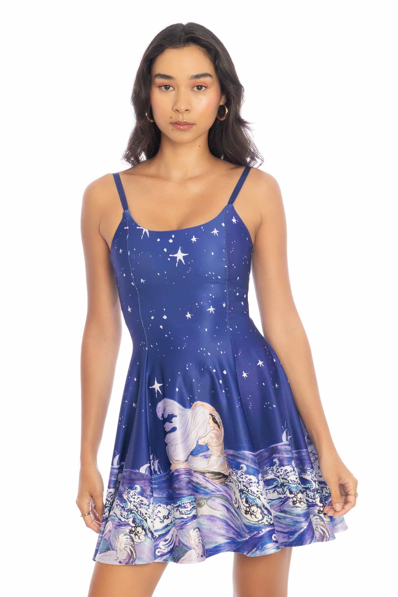 Sea Creatures Scoop Mini Strappy Dress - Image 6
