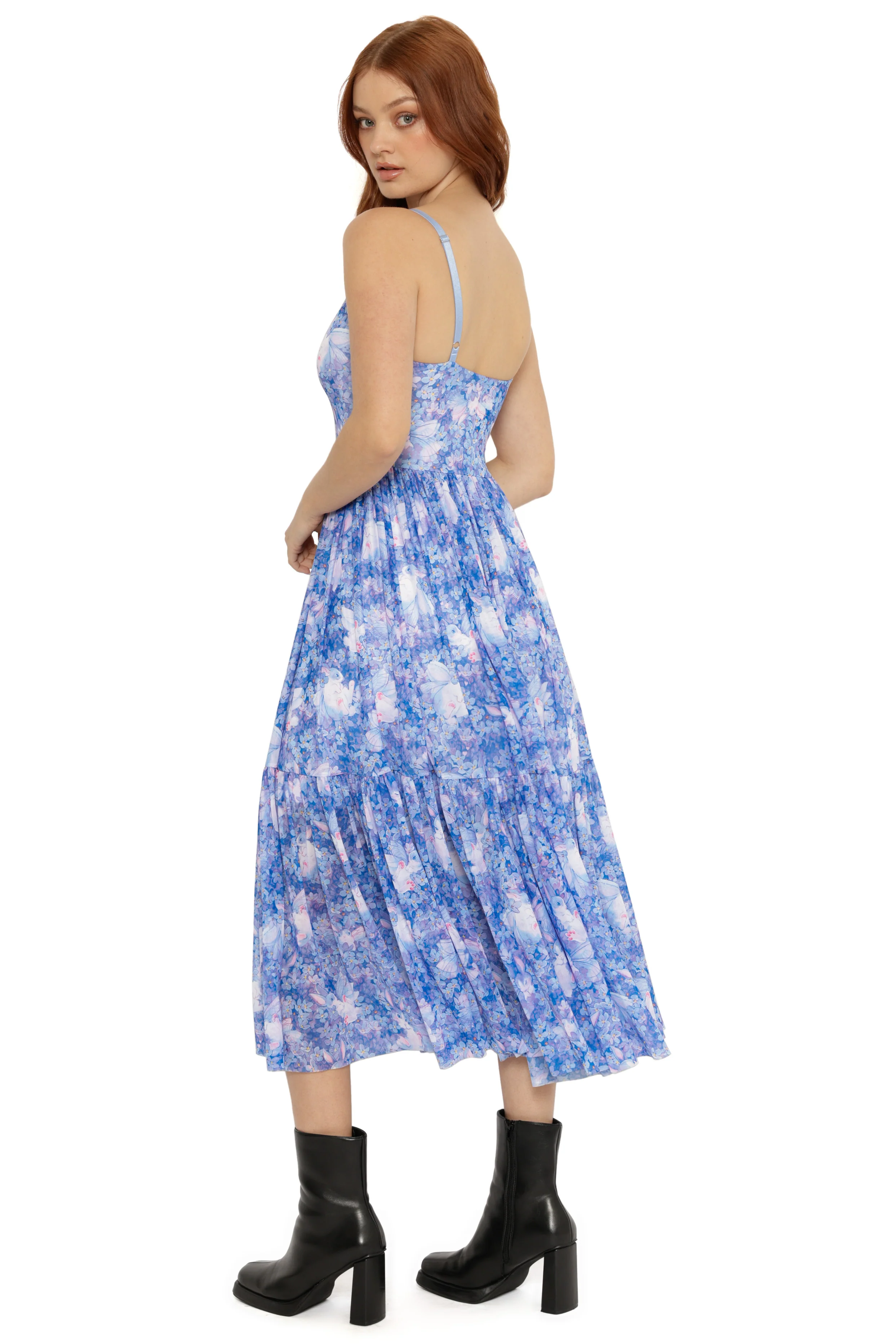 Skvader Among The Flowers Sheer Midaxi Dress - Image 3