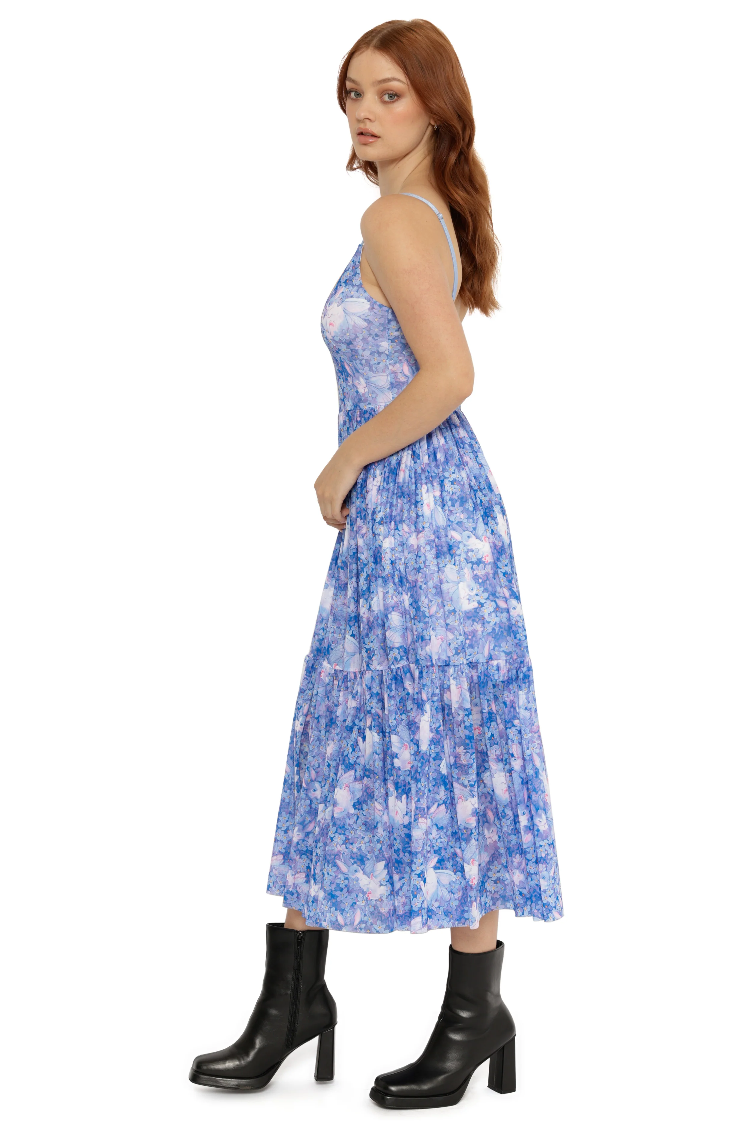 Skvader Among The Flowers Sheer Midaxi Dress - Image 5