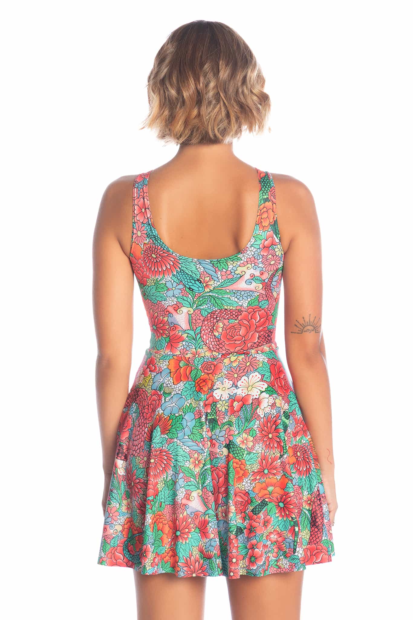 Snakebite Blossoms Reversible Skater Dress - Image 2