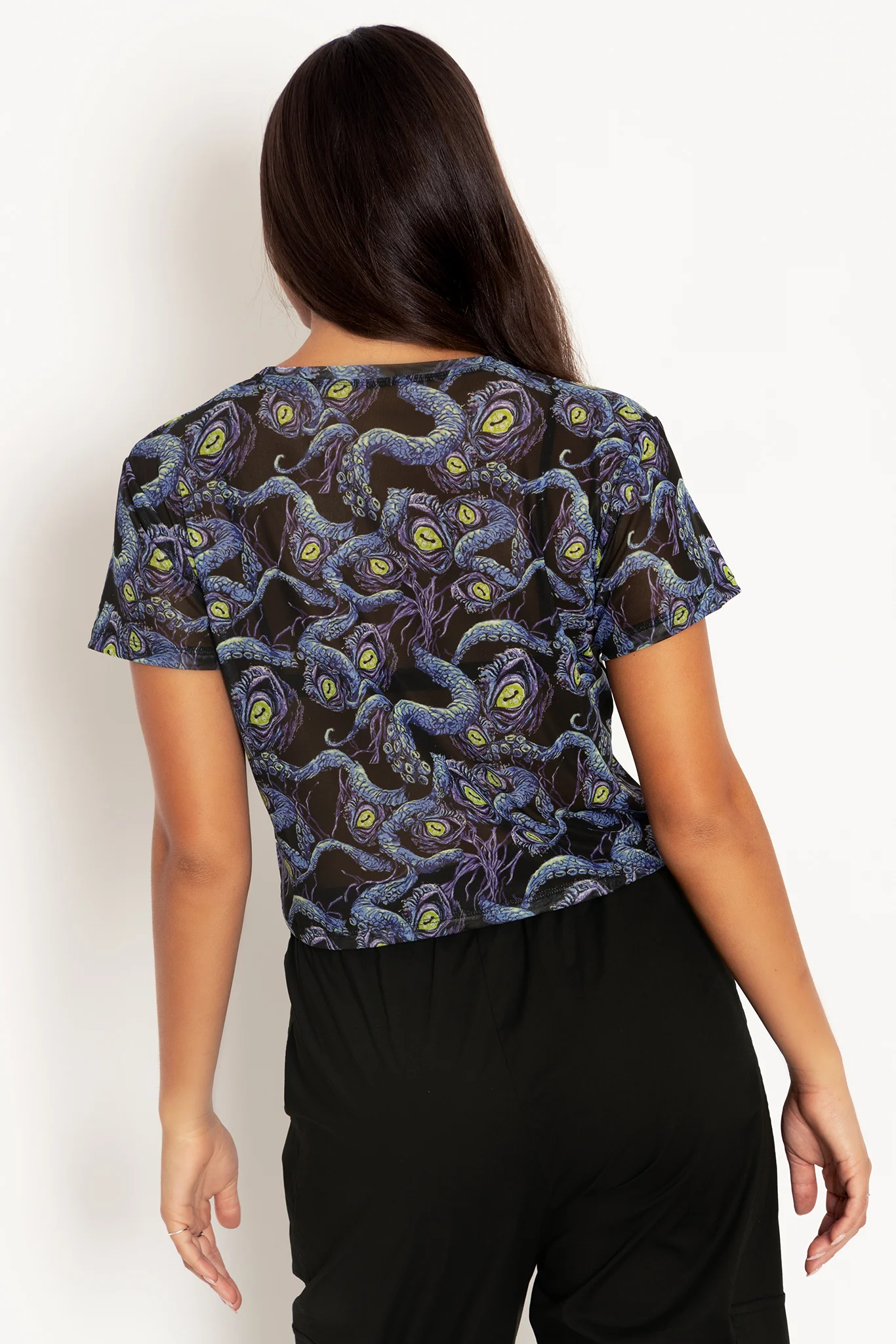Space Cthulhu Sheer Cropped Tee - Image 2