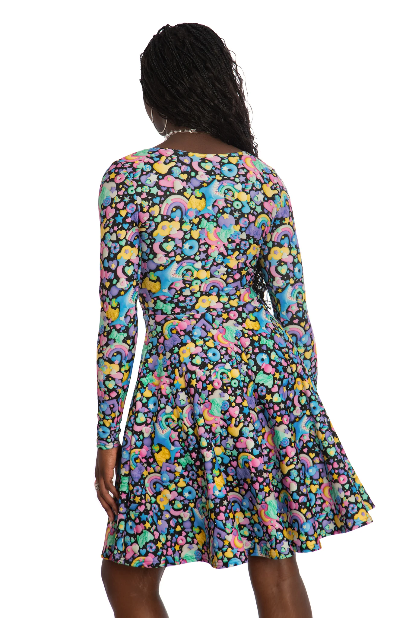 Space Gummies Toastie Long Sleeve Longline Dress - Image 2