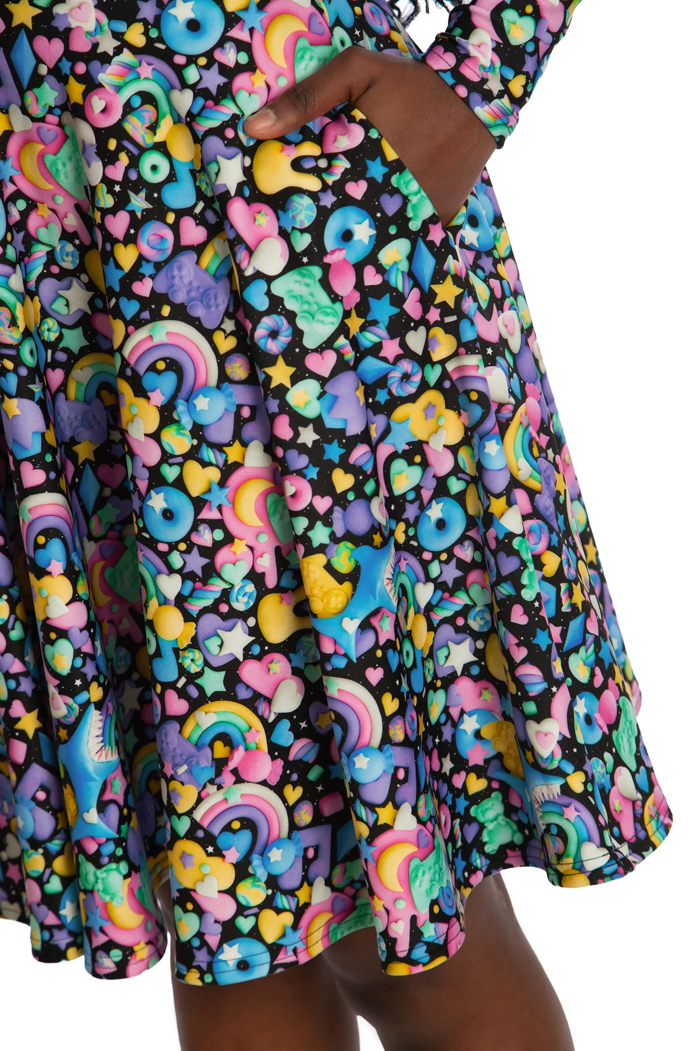 Space Gummies Toastie Long Sleeve Longline Dress - Image 4